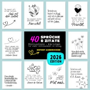Positive Sprüche & Zitate zum Ausdrucken