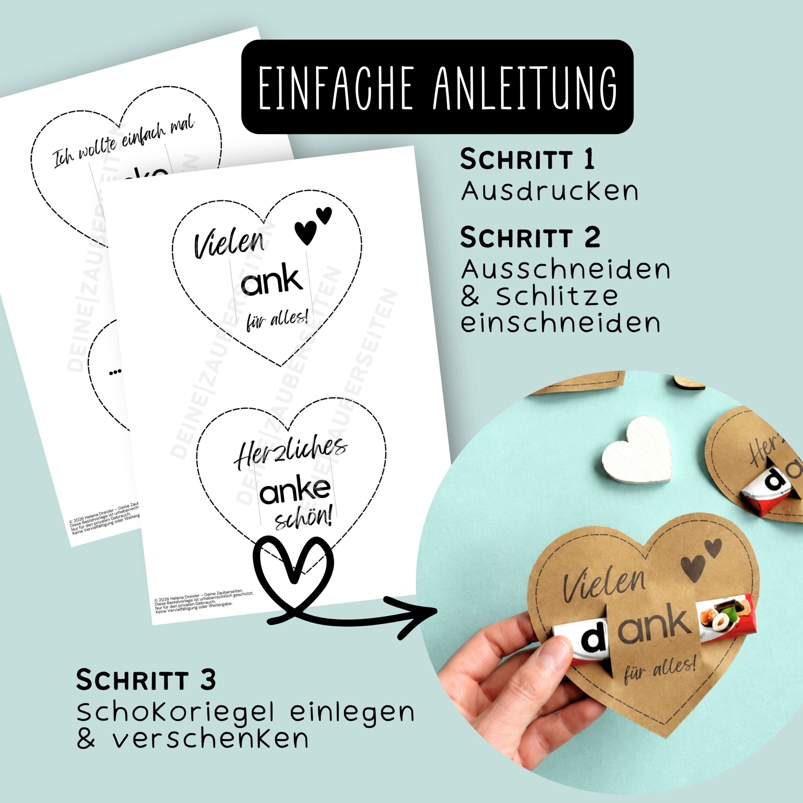 Duplo Banderolen "4 Danke schön Herzen" – Bild 2