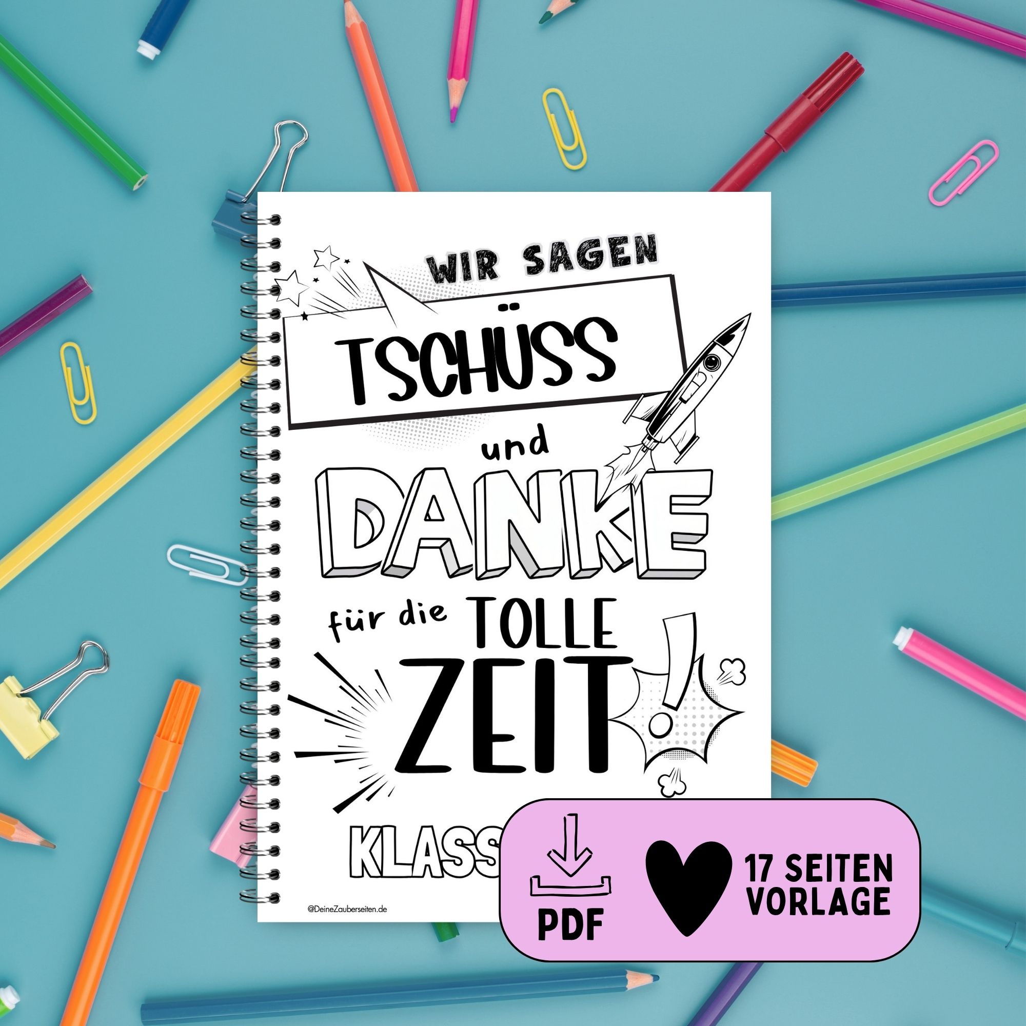 Abschlusszeitung "Comic" 17 Seiten zum Abschied Grundschule