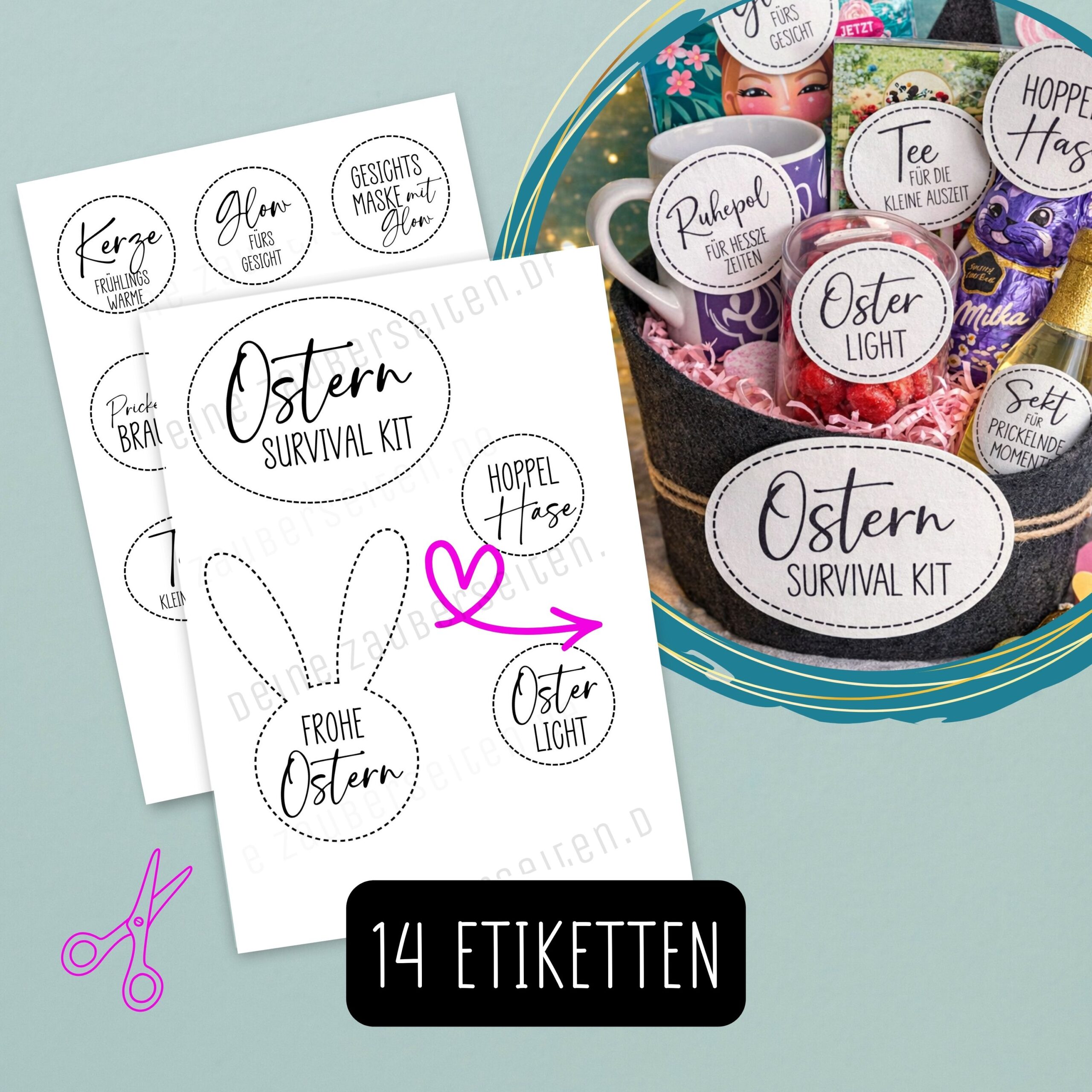 Ostergeschenk Geschenkkorb "Ostern Survival Kit" – Bild 3