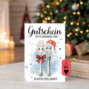 Gutschein "Essen gehen" Weihnachten