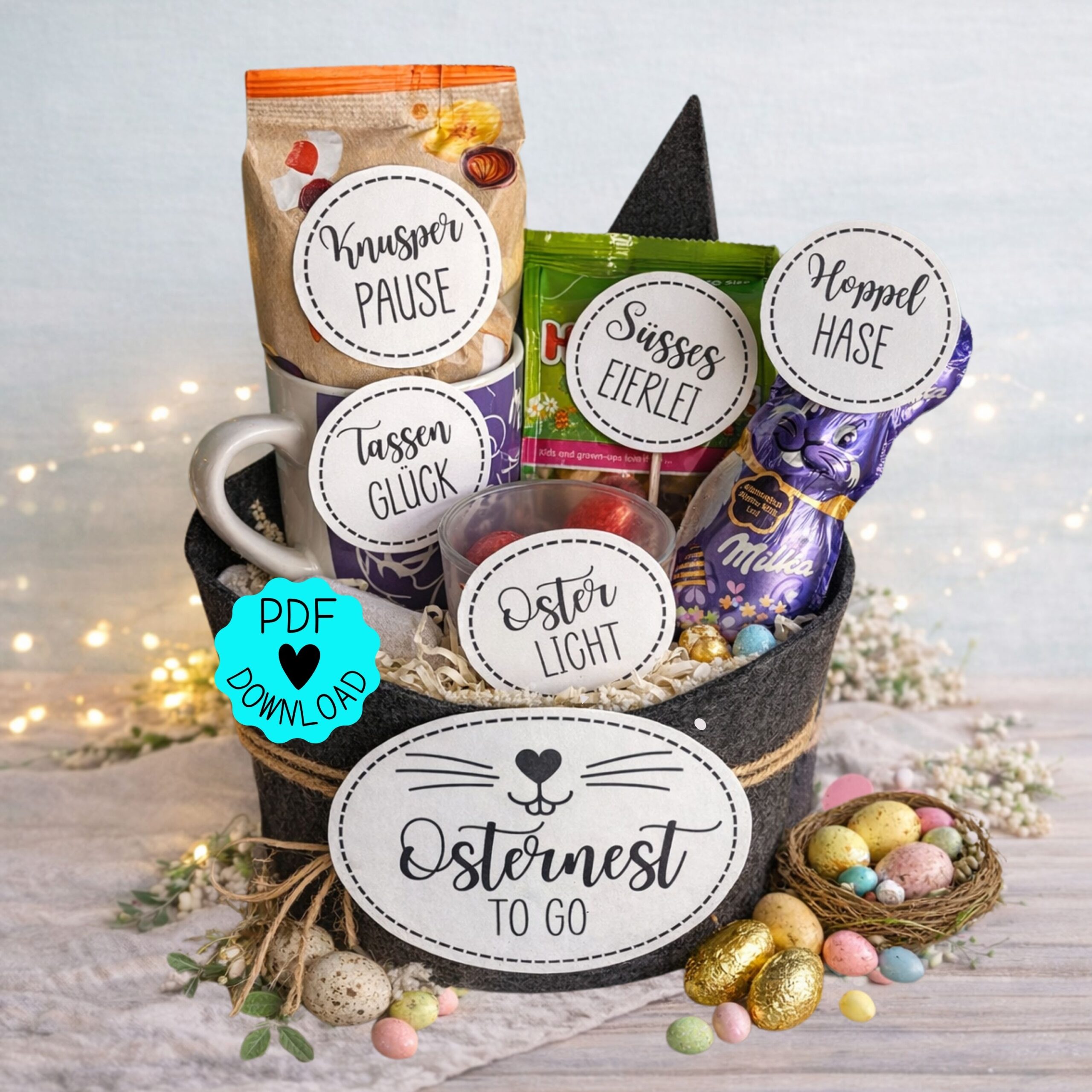 Ostergeschenk Geschenkkorb "Osternest to go"
