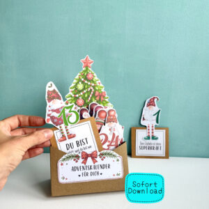 Adventskalender "Wichtel" Sprüche & Box