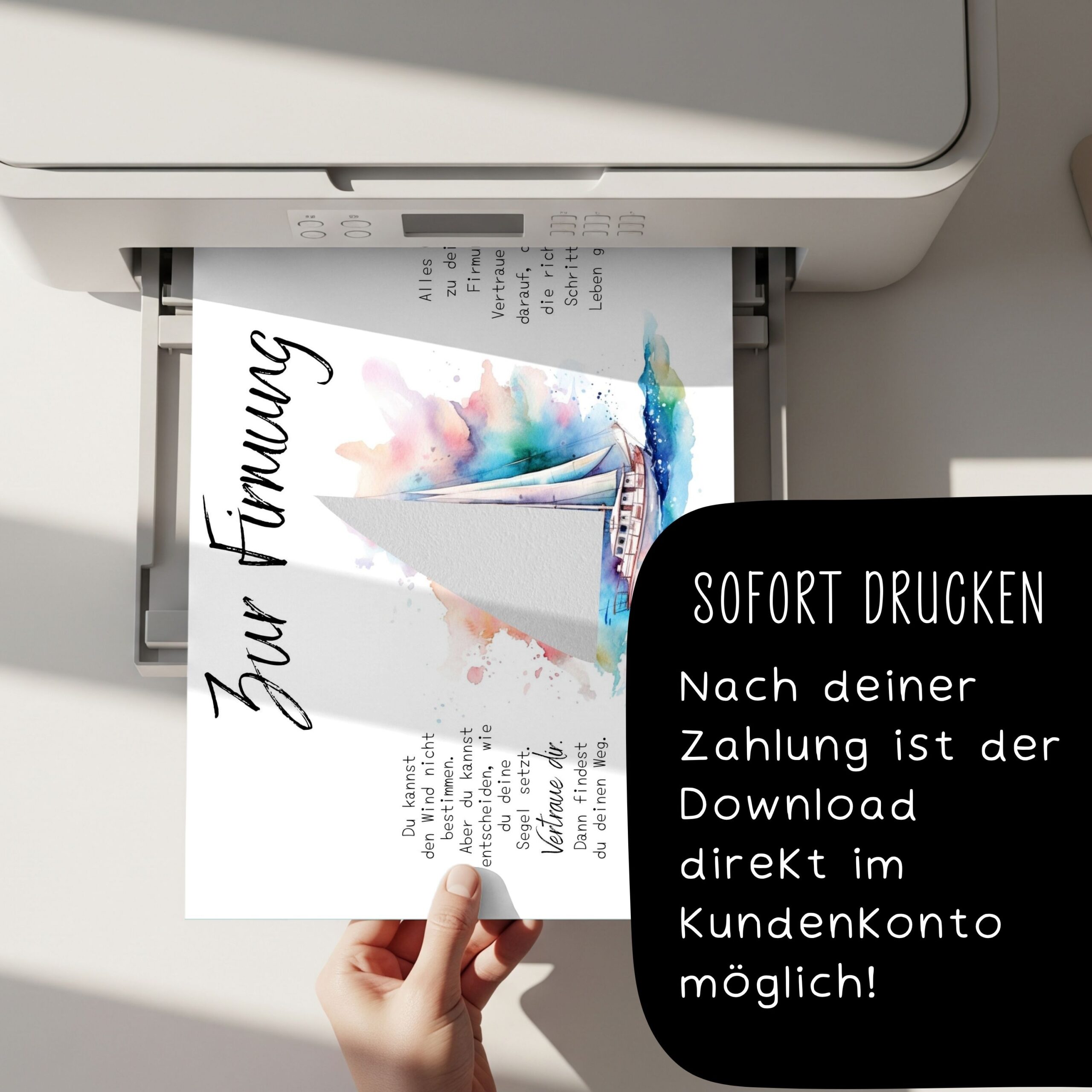 Geldgeschenk zur Firmung "Segel setzen" zum Ausdrucken – Bild 4