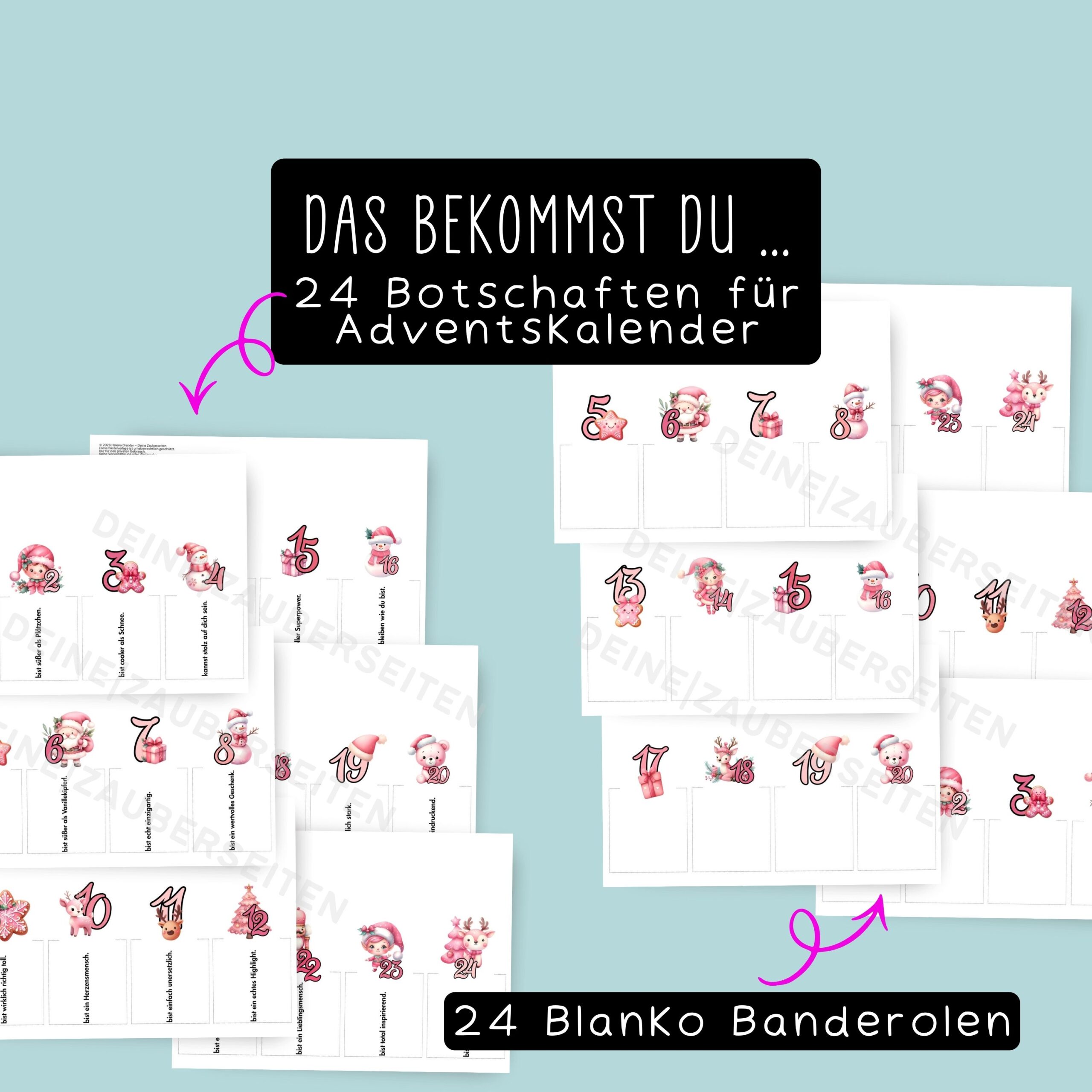 Duplo Banderole Adventskalender "Rosa" – Bild 7