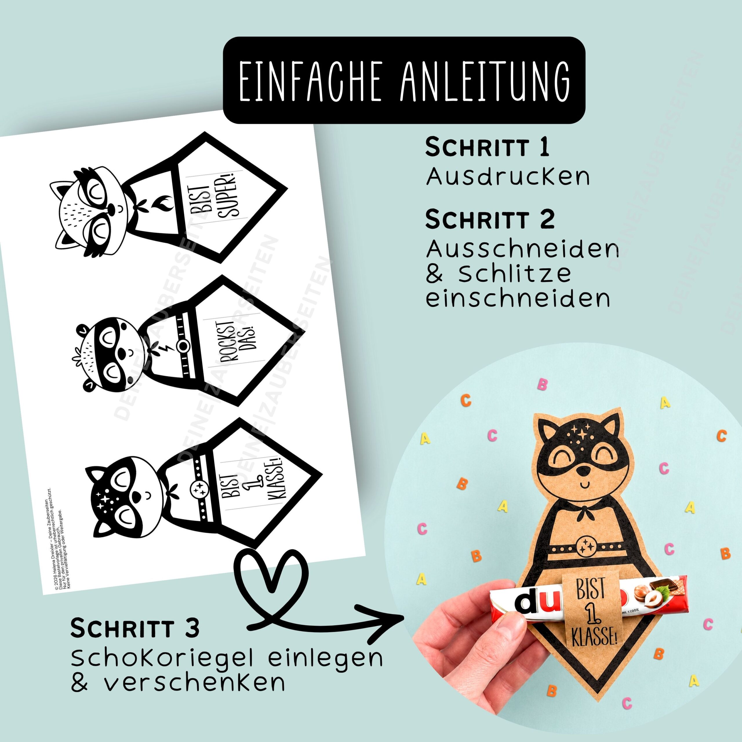 Einschulung Geschenk "Du bist 1. Klasse" Duplo – Bild 3
