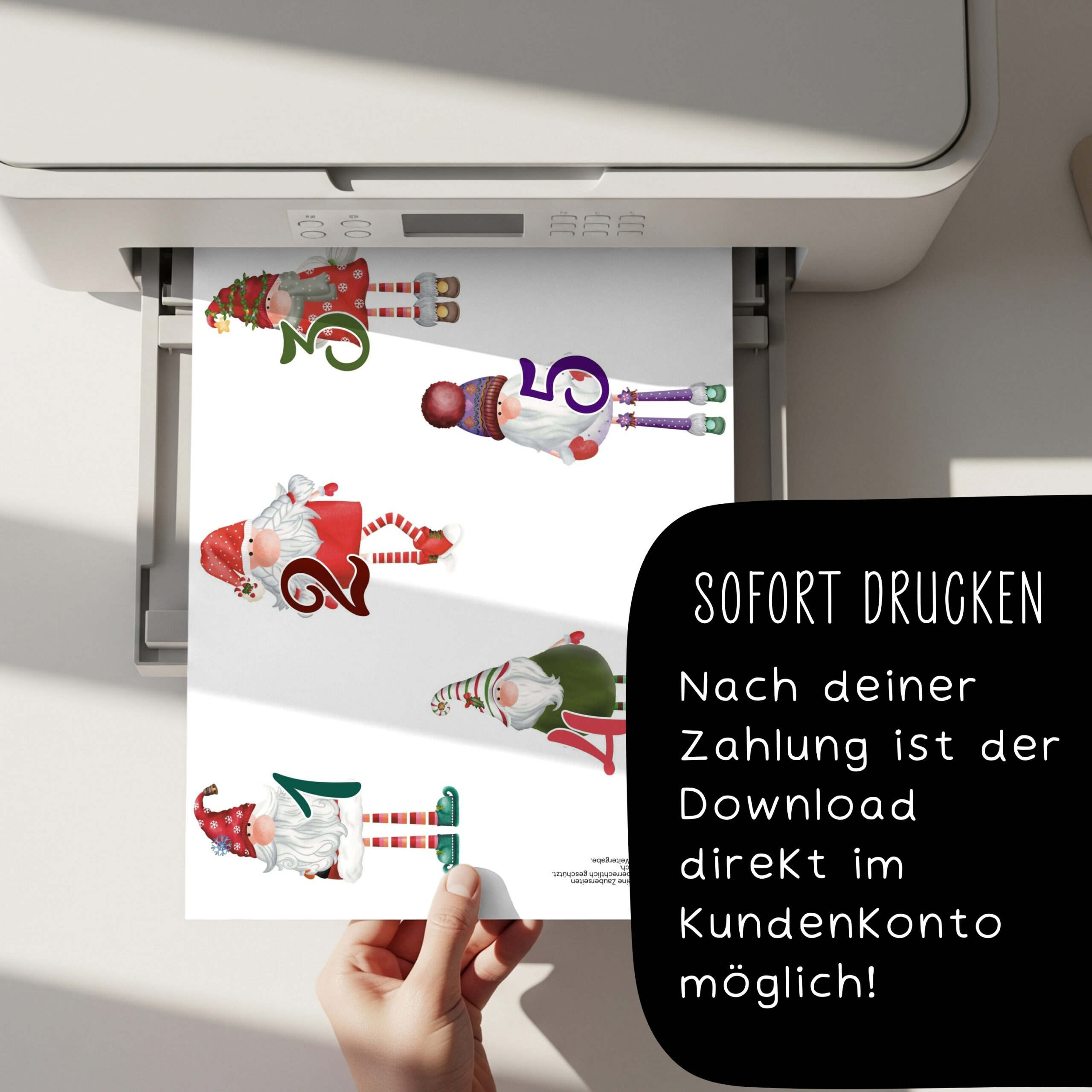 Adventskalender "Wichtel" Sprüche & Box – Bild 5