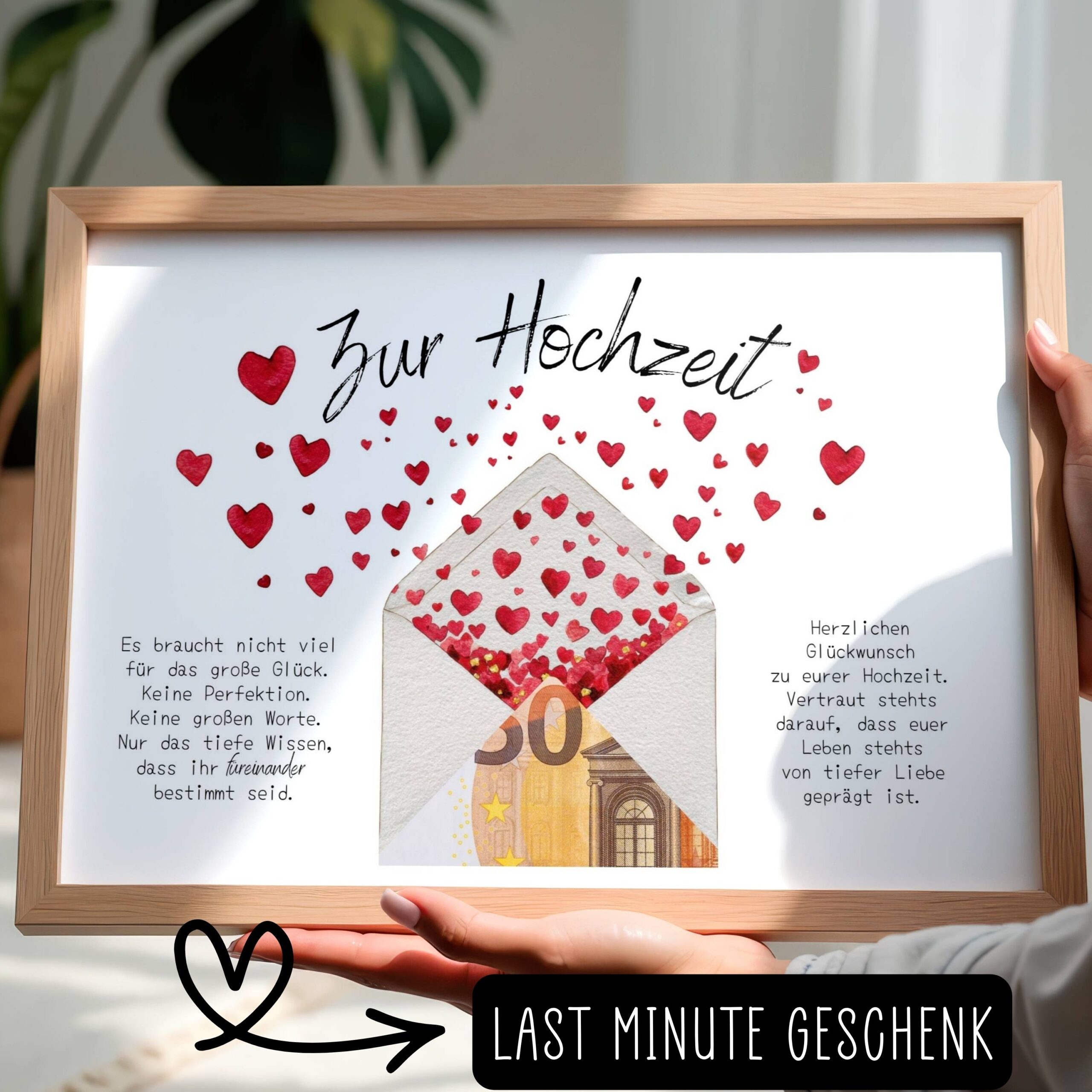 Geldgeschenk zur Hochzeit "Umschlag" zum Ausdrucken – Bild 2