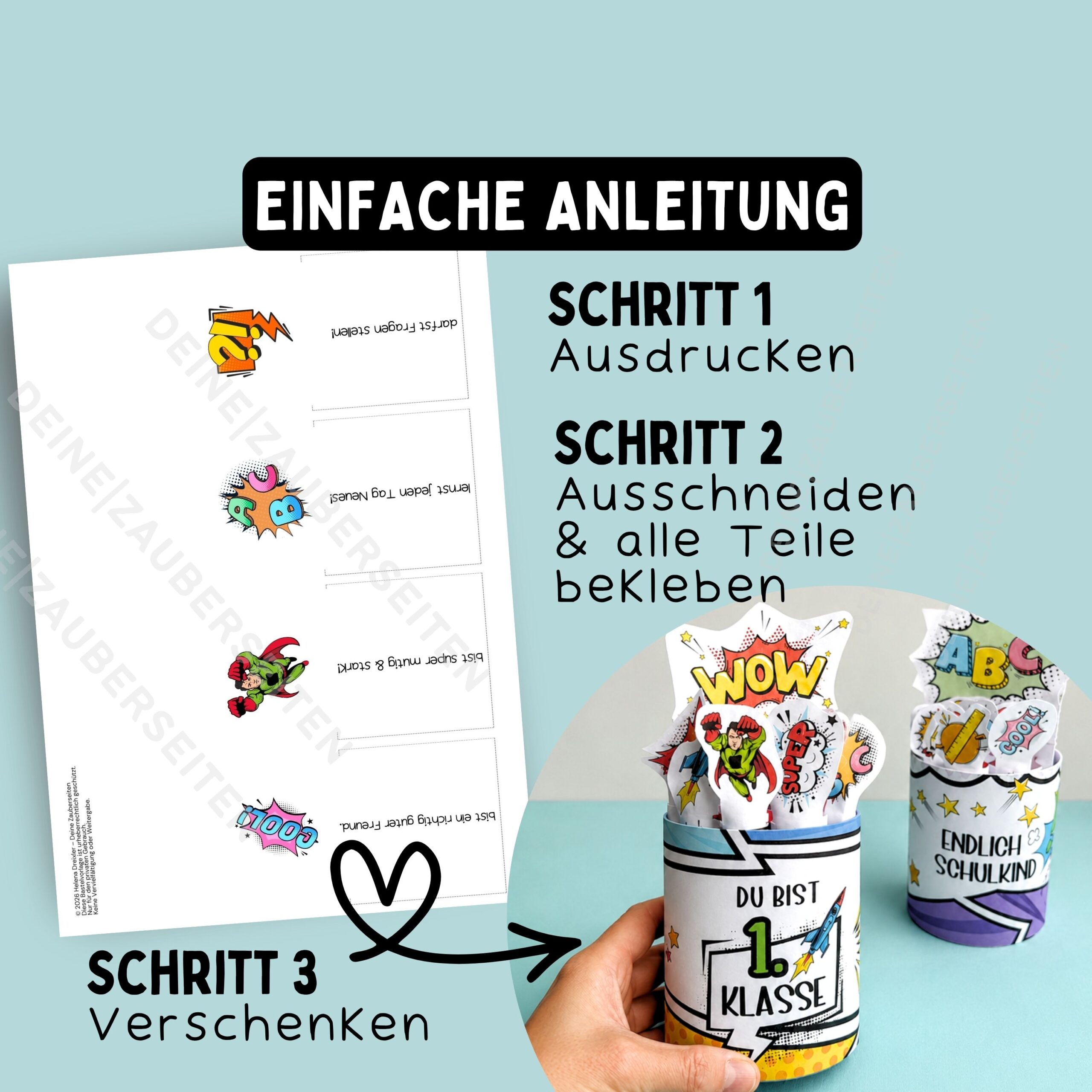 Duplo Banderole & Etiketten "Endlich Schulkind" – Bild 7