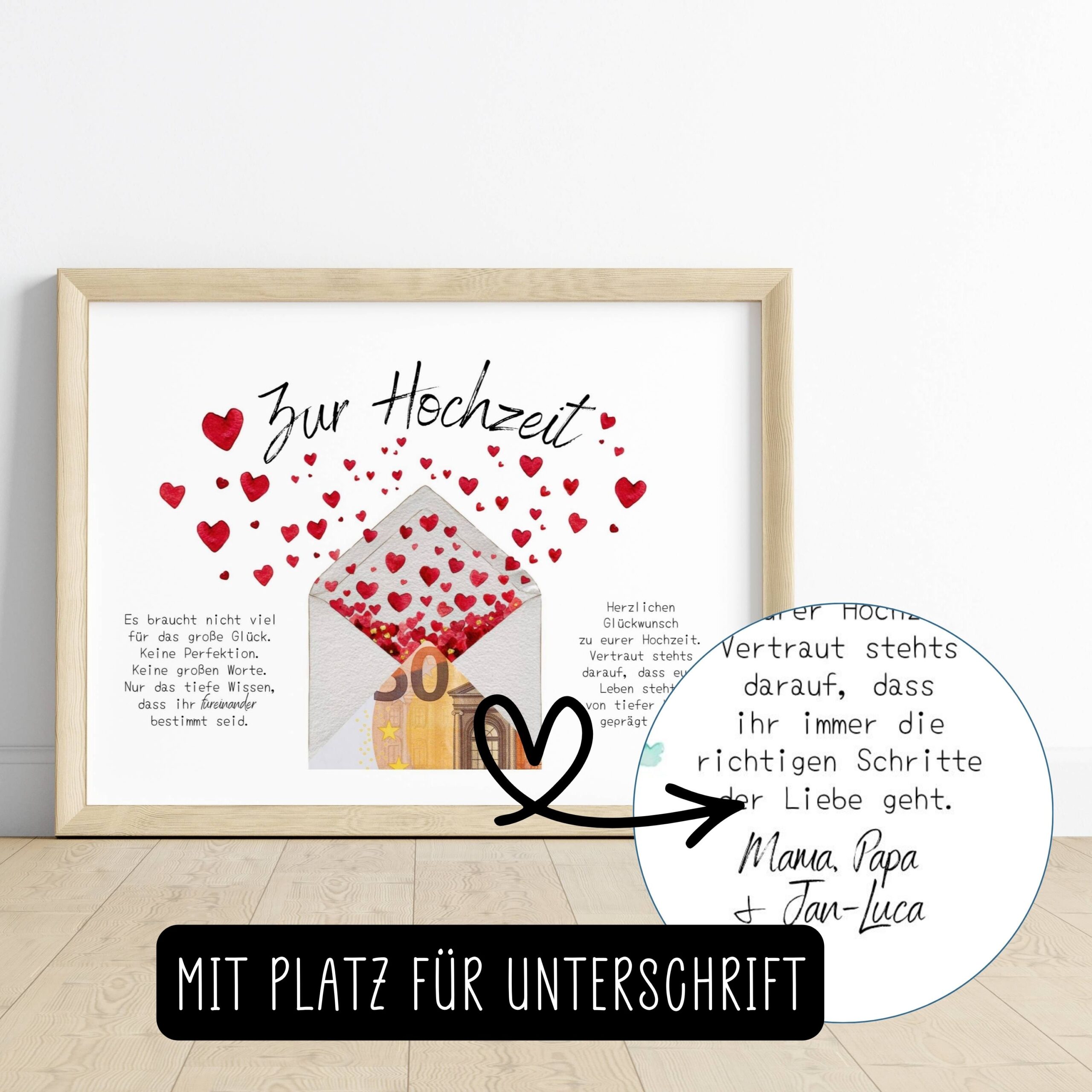 Geldgeschenk zur Hochzeit "Umschlag" zum Ausdrucken – Bild 3