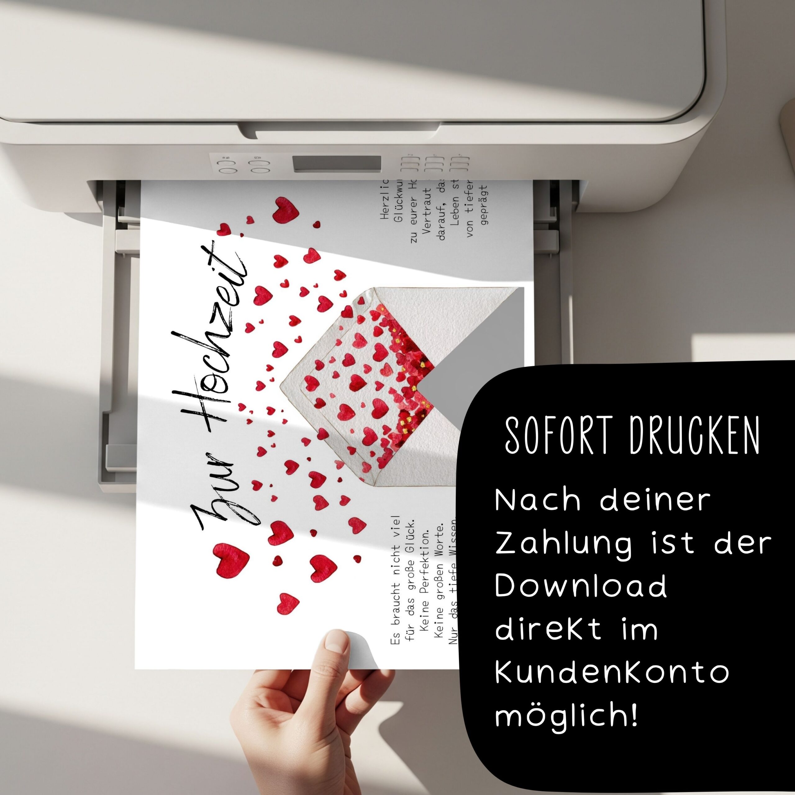 Geldgeschenk zur Hochzeit "Umschlag" zum Ausdrucken – Bild 4