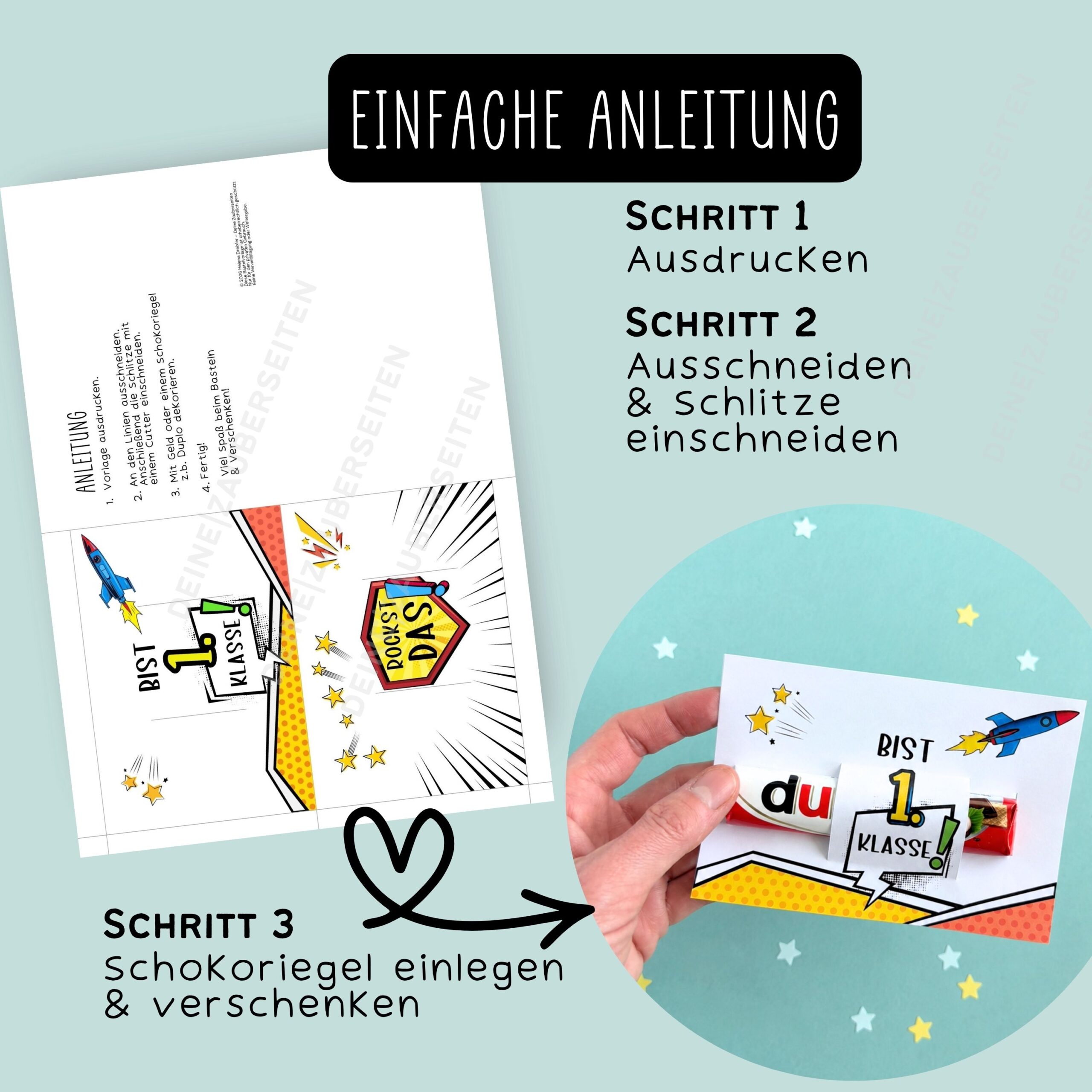 Einschulung Geschenk "Du bist Erste Klasse" Duplo – Bild 3