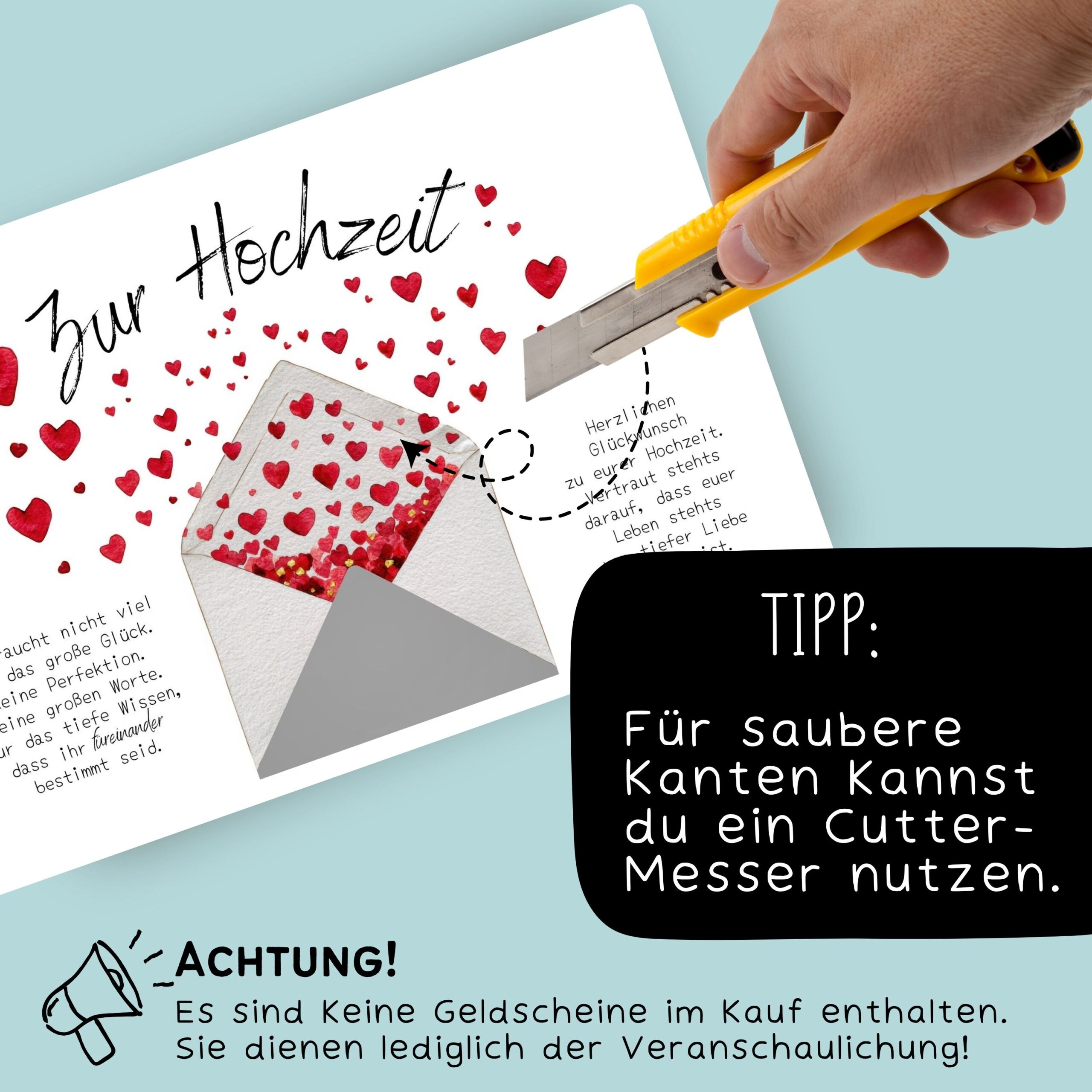Geldgeschenk zur Hochzeit "Umschlag" zum Ausdrucken – Bild 6