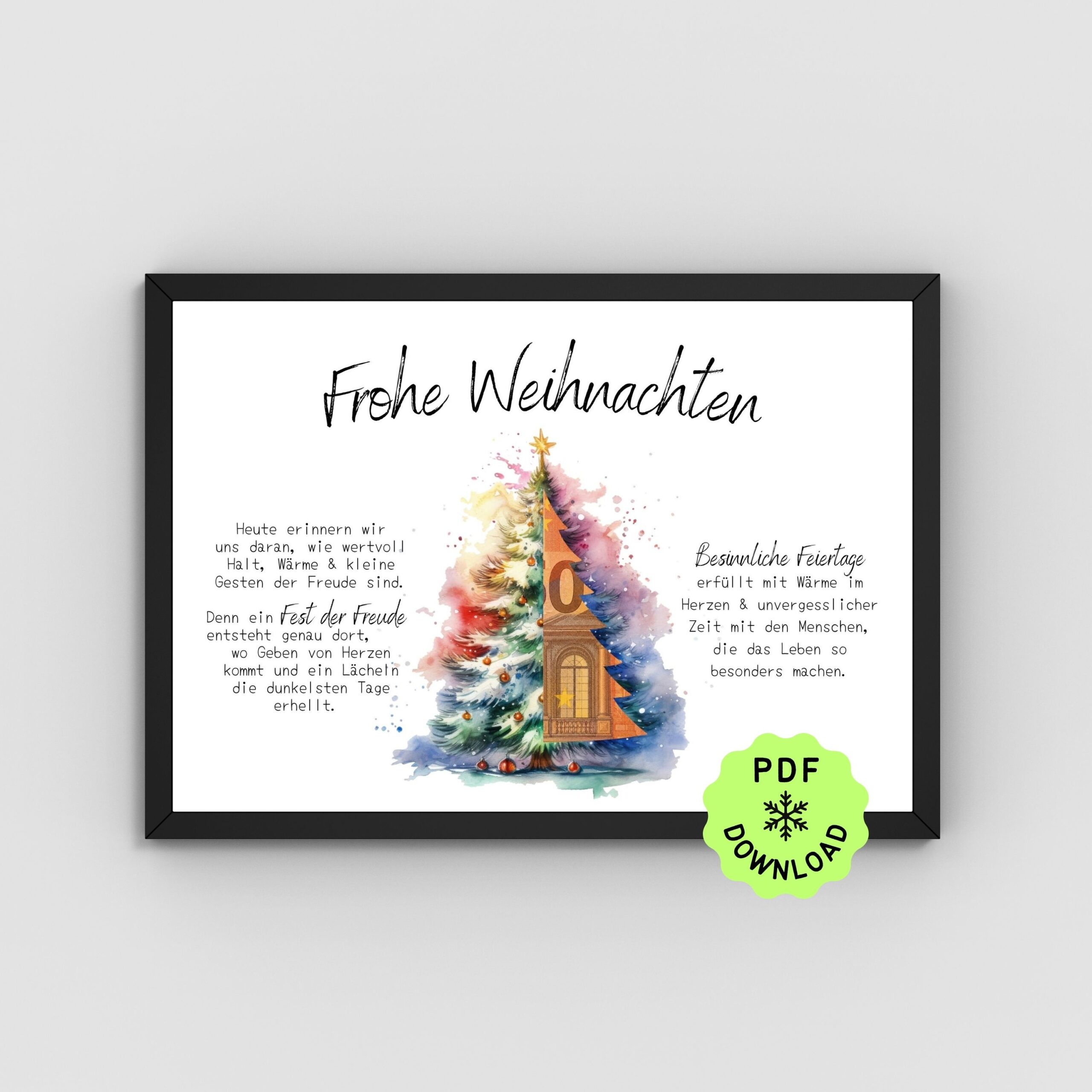 Geldgeschenk "Weihnachtsbaum" Weihnachten