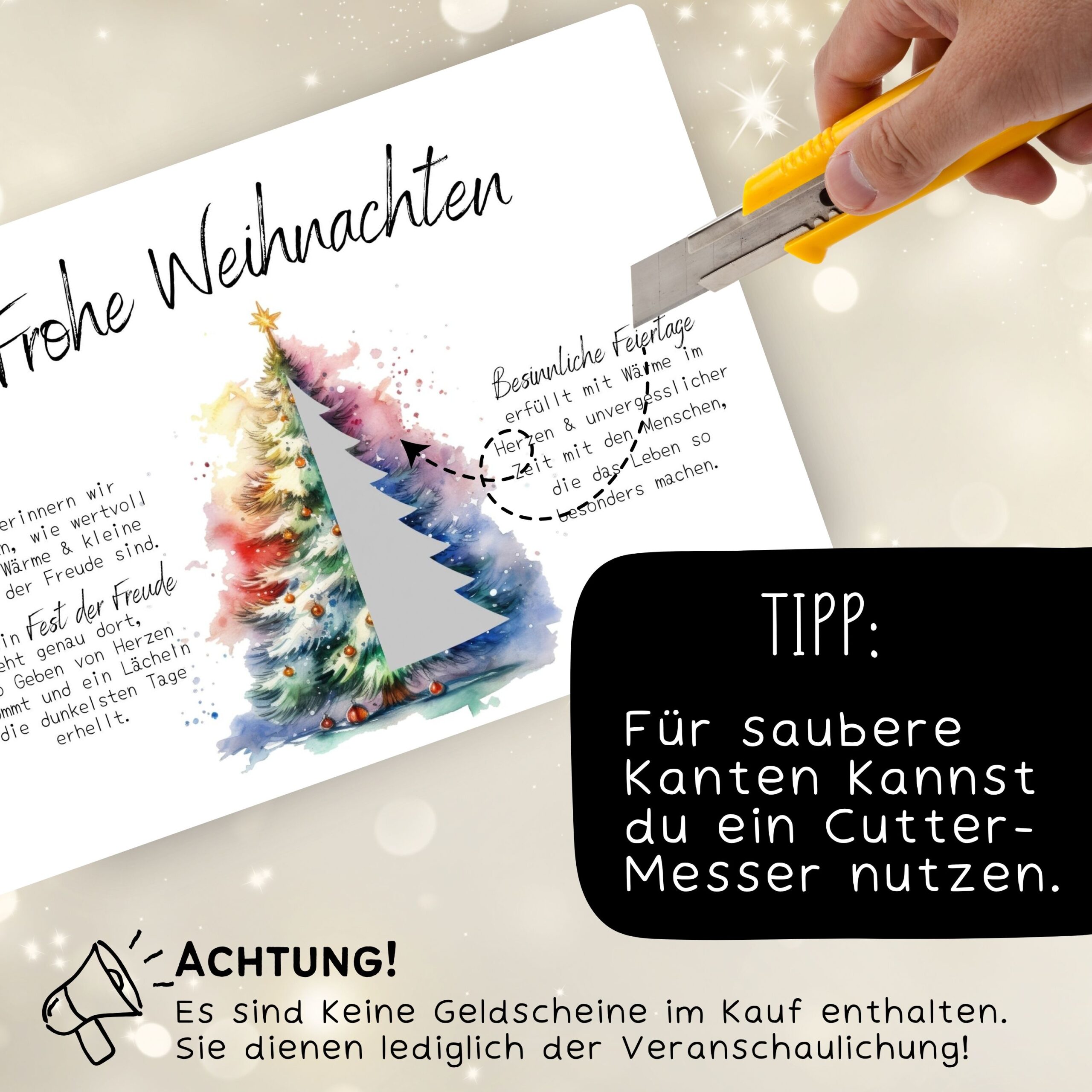 Geldgeschenk "Weihnachtsbaum" Weihnachten – Bild 5