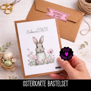Osterkarte 6er Set zum Ausdrucken