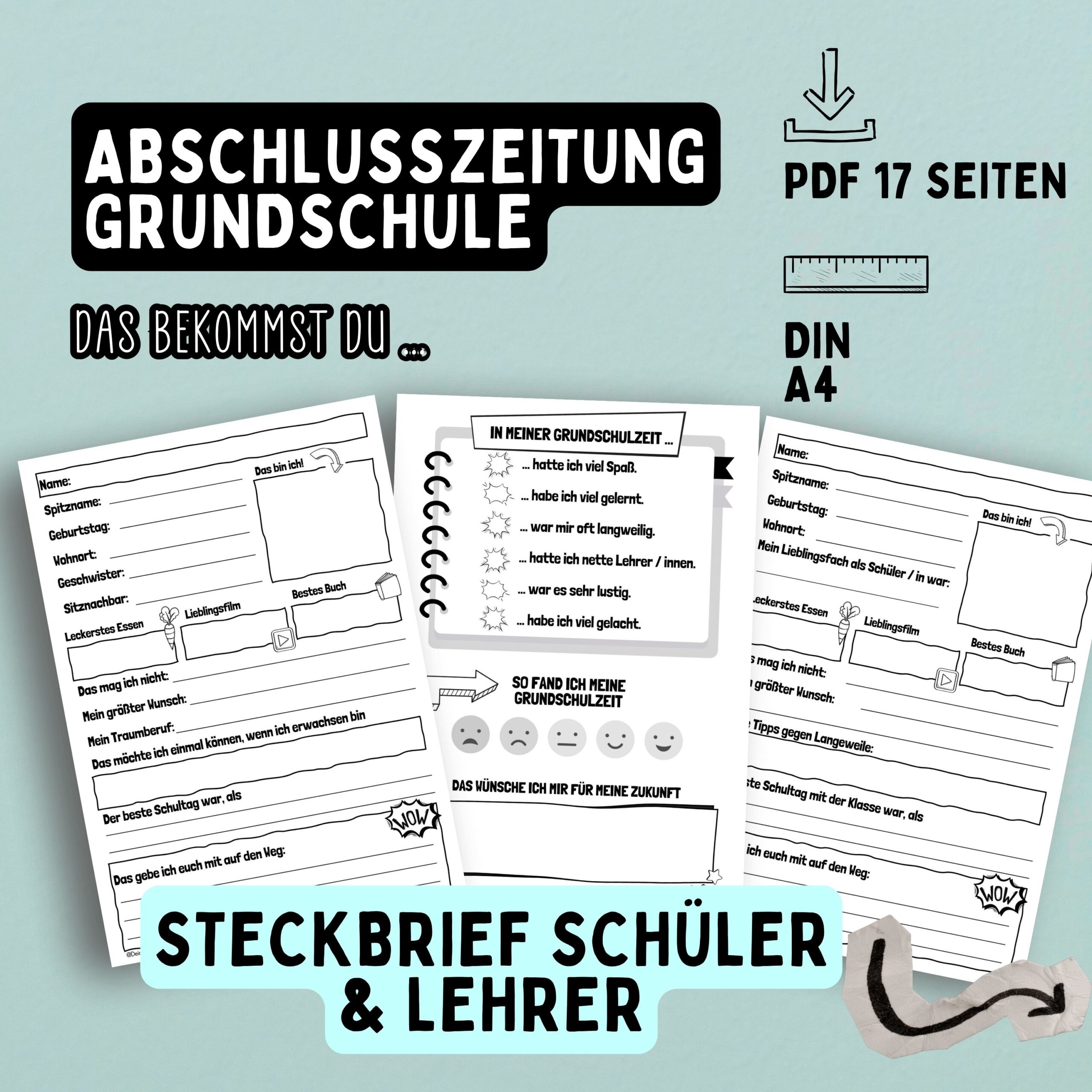 Abschlusszeitung "Comic" 17 Seiten zum Abschied Grundschule – Bild 4
