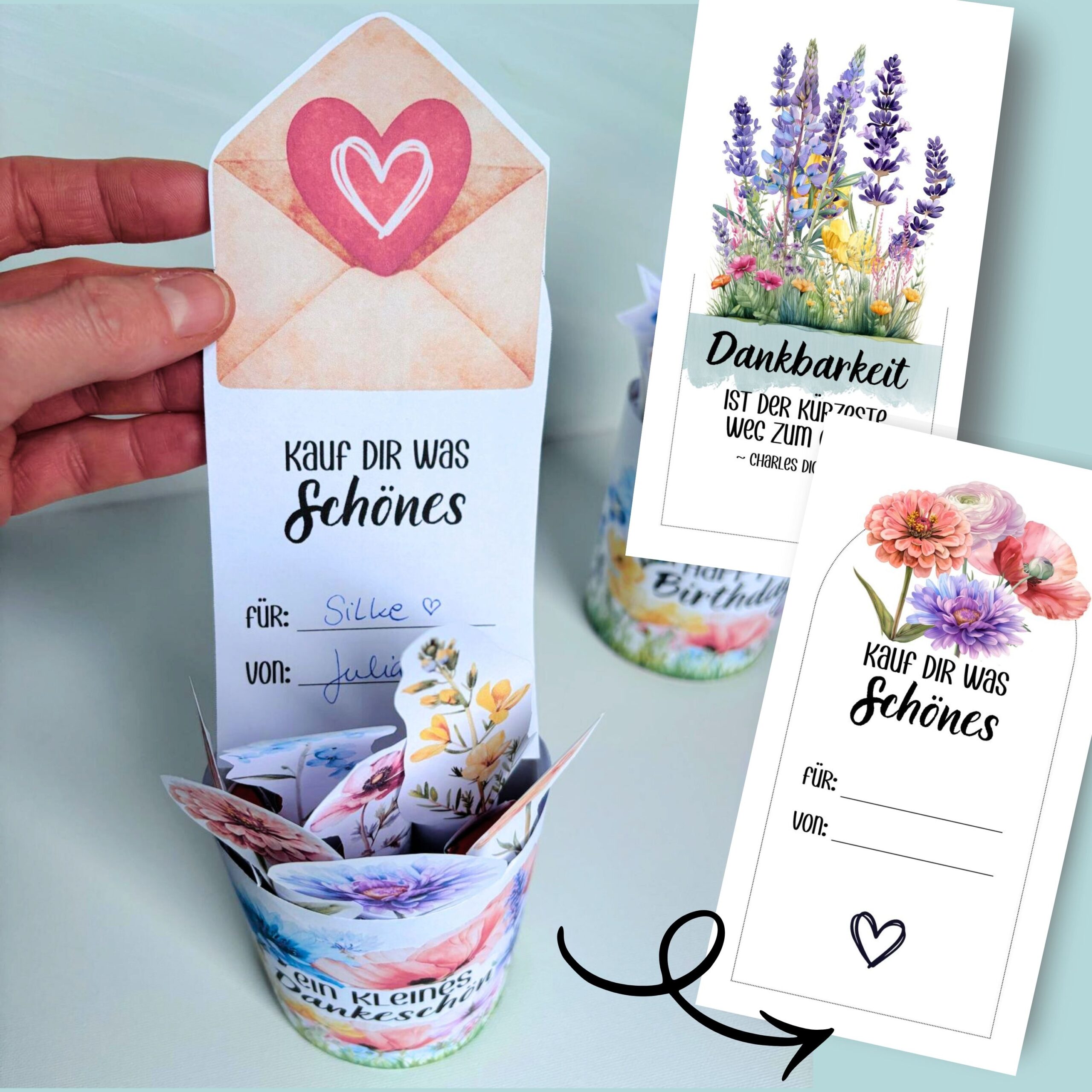 Duplo Banderole & Etiketten "Blumenstrauß" – Bild 3