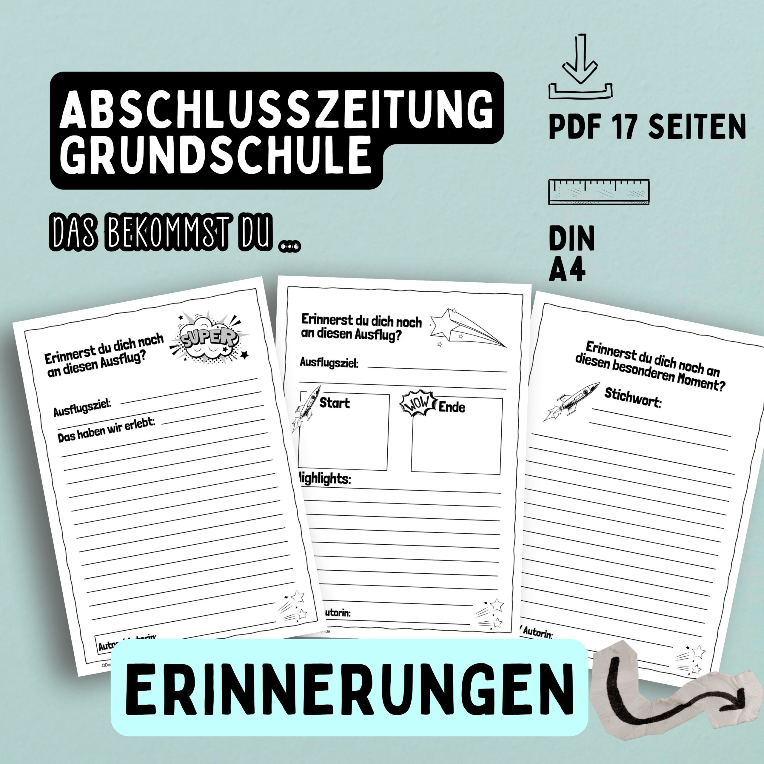 Abschlusszeitung "Comic" 17 Seiten zum Abschied Grundschule – Bild 5