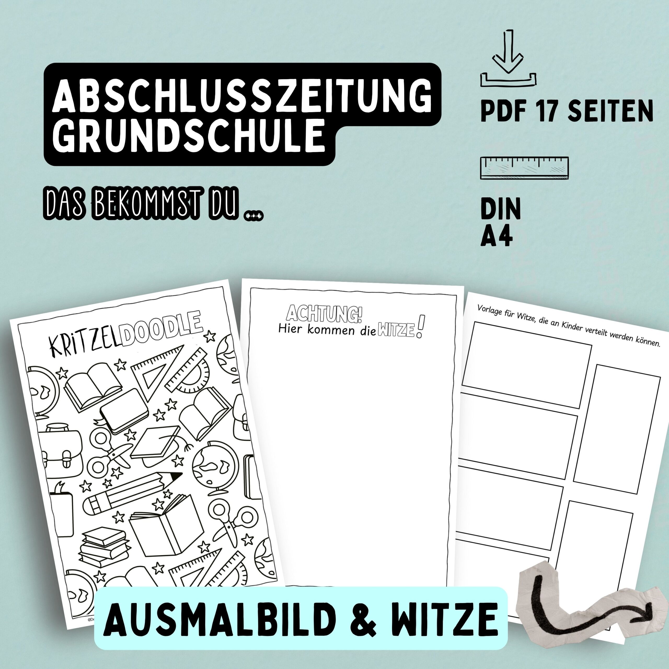 Abschlusszeitung "Comic" 17 Seiten zum Abschied Grundschule – Bild 6