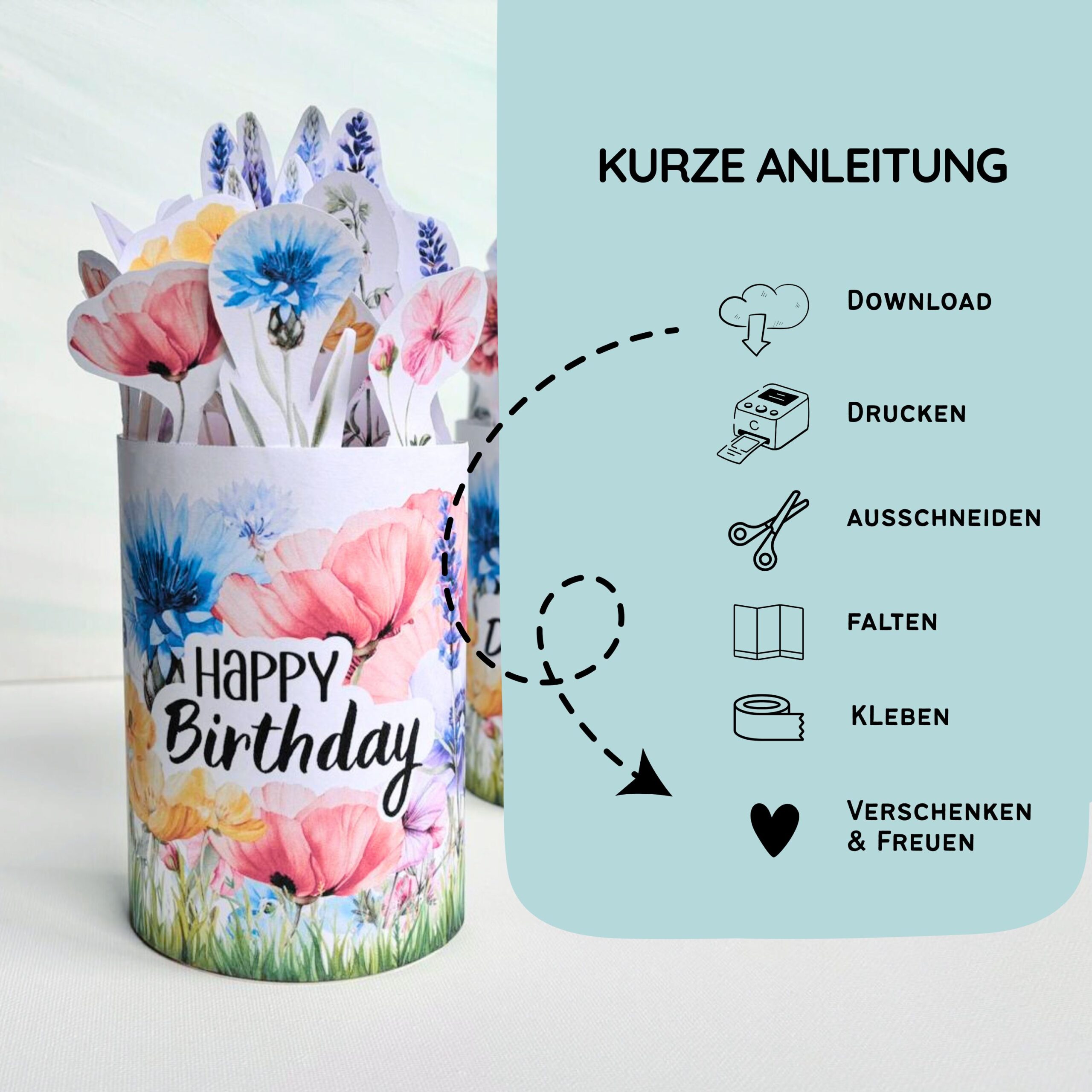Duplo Banderole & Etiketten "Blumenstrauß" – Bild 6