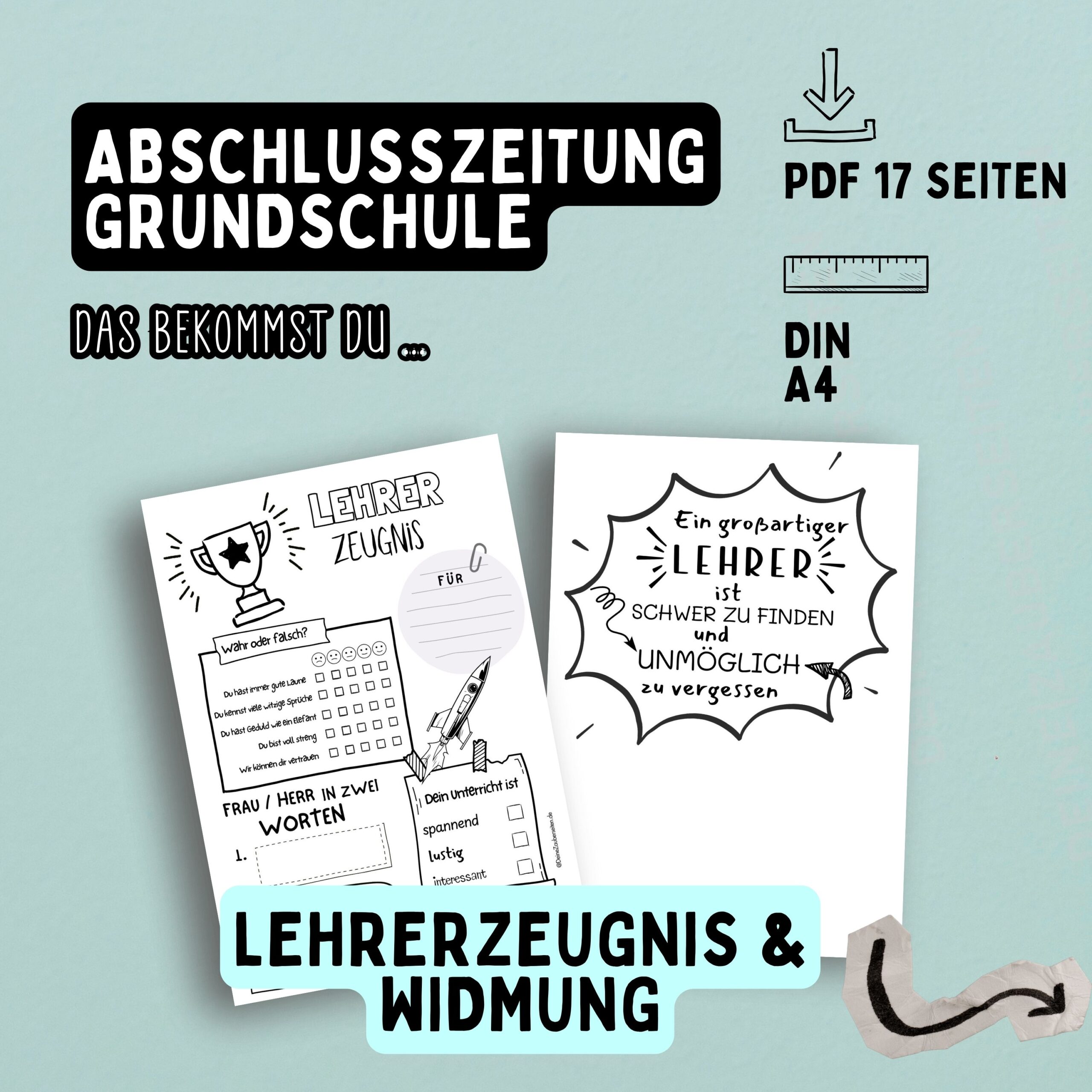 Abschlusszeitung "Comic" 17 Seiten zum Abschied Grundschule – Bild 8