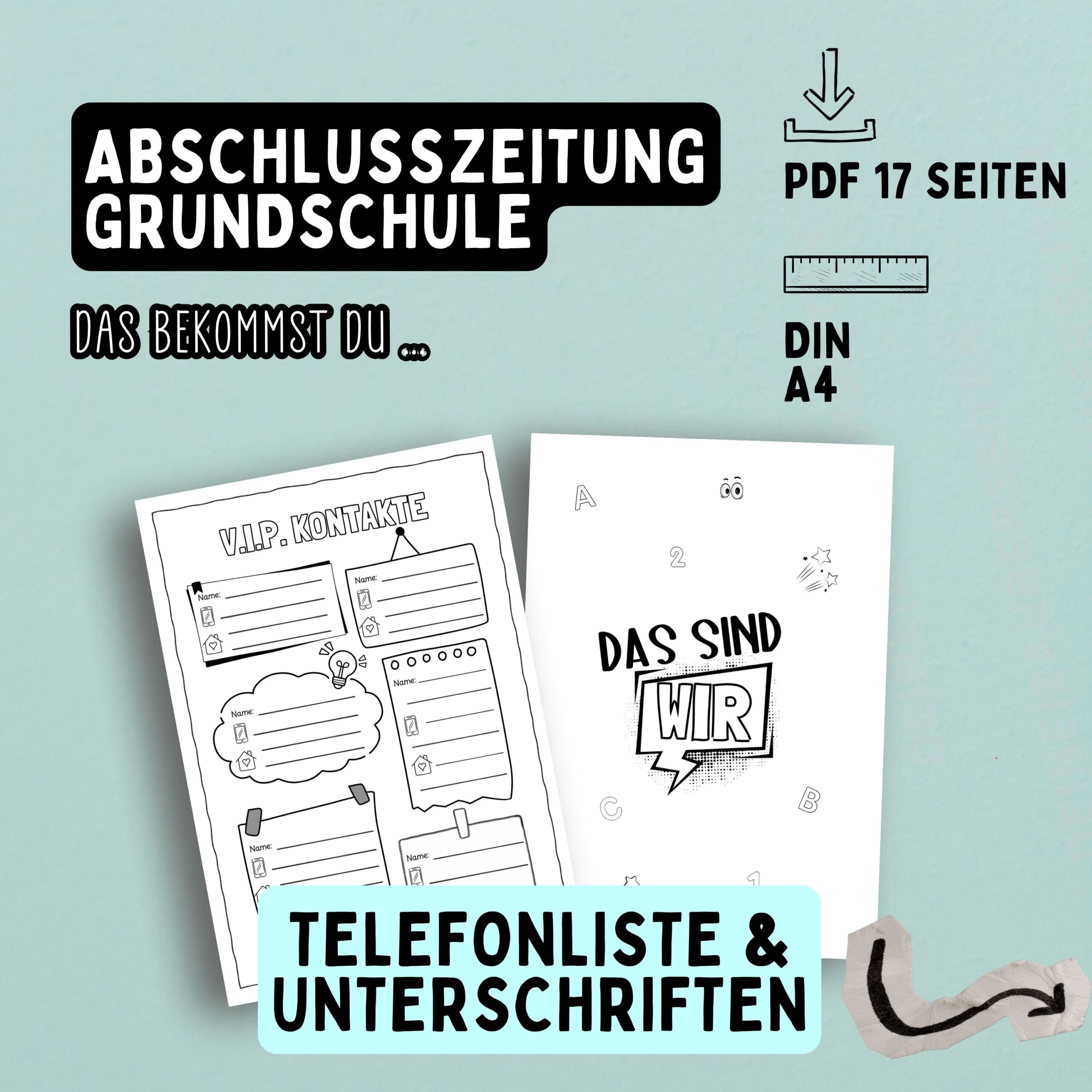 Abschlusszeitung "Comic" 17 Seiten zum Abschied Grundschule – Bild 7