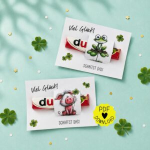 Duplo Banderole "Viel Glück, du schaffst das" Glücksbringer