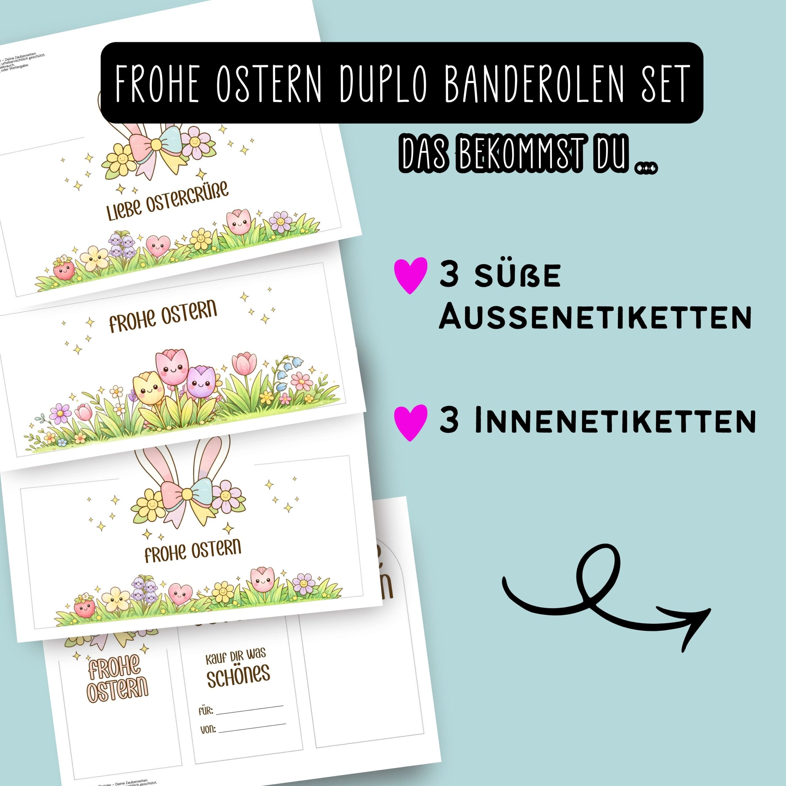 Duplo Banderole & Etiketten "Frohe Ostern" – Bild 6