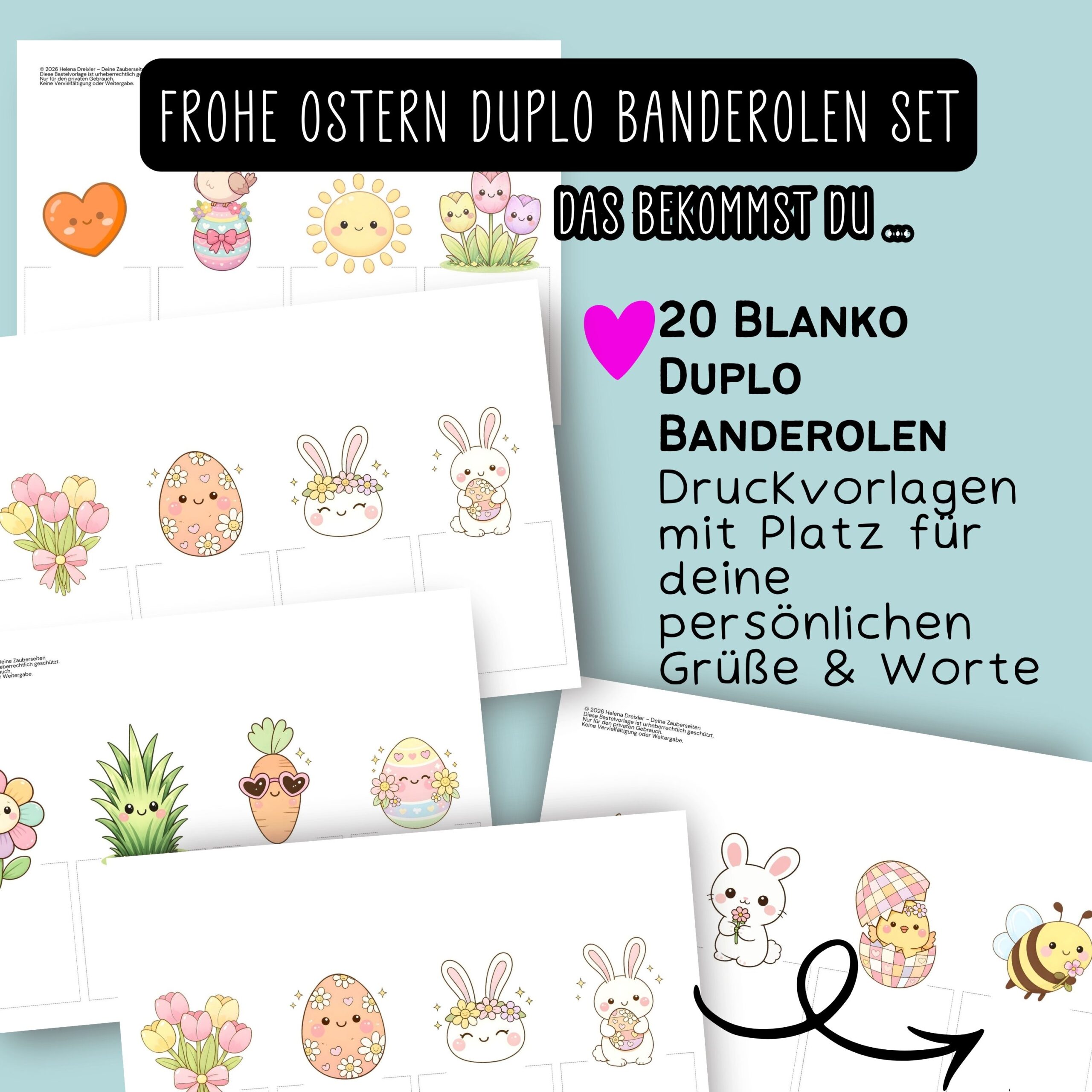 Duplo Banderole & Etiketten "Frohe Ostern" – Bild 5
