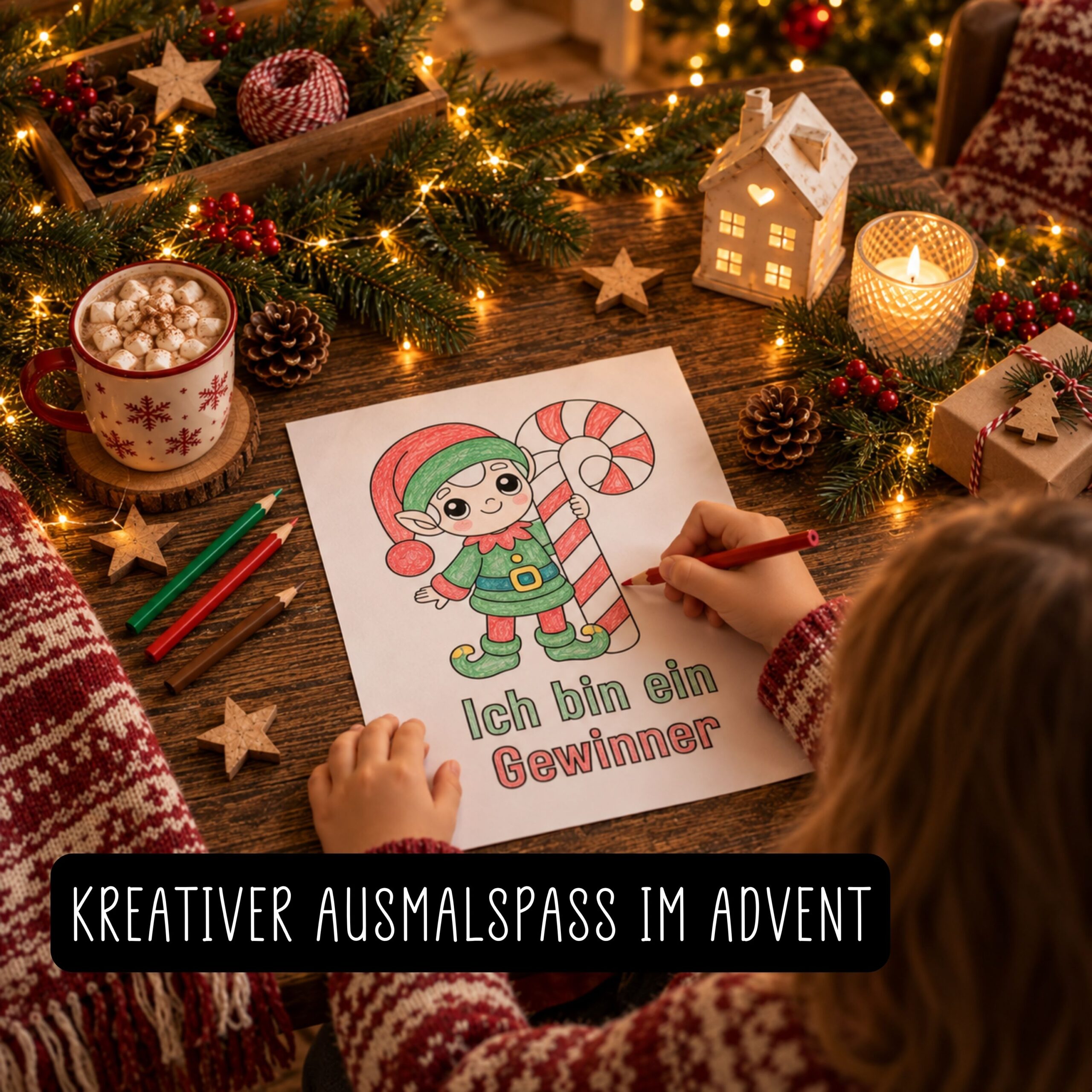 Adventskalender "Affirmationen für Kinder" zum ausmalen – Bild 2