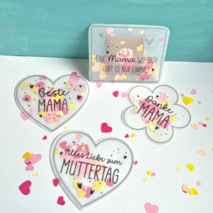 Muttertag Schüttelkarten Vorlage zum Ausdrucken
