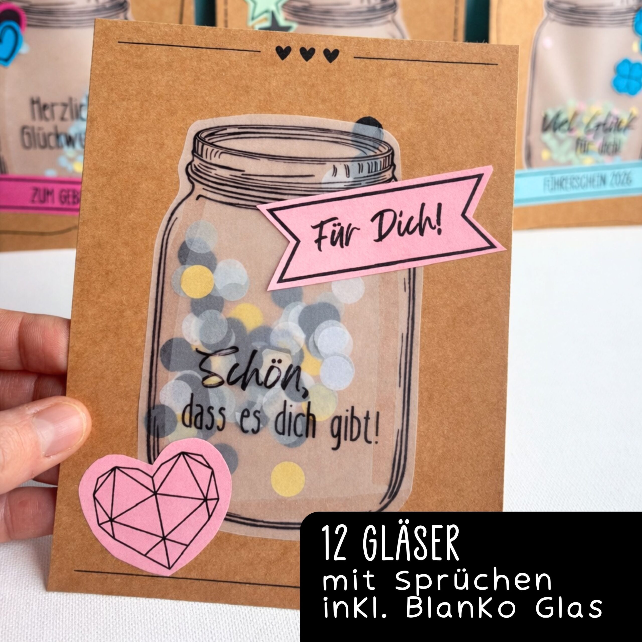 Geldgeschenk "Marmeladengläser" zum Ausdrucken – Bild 2