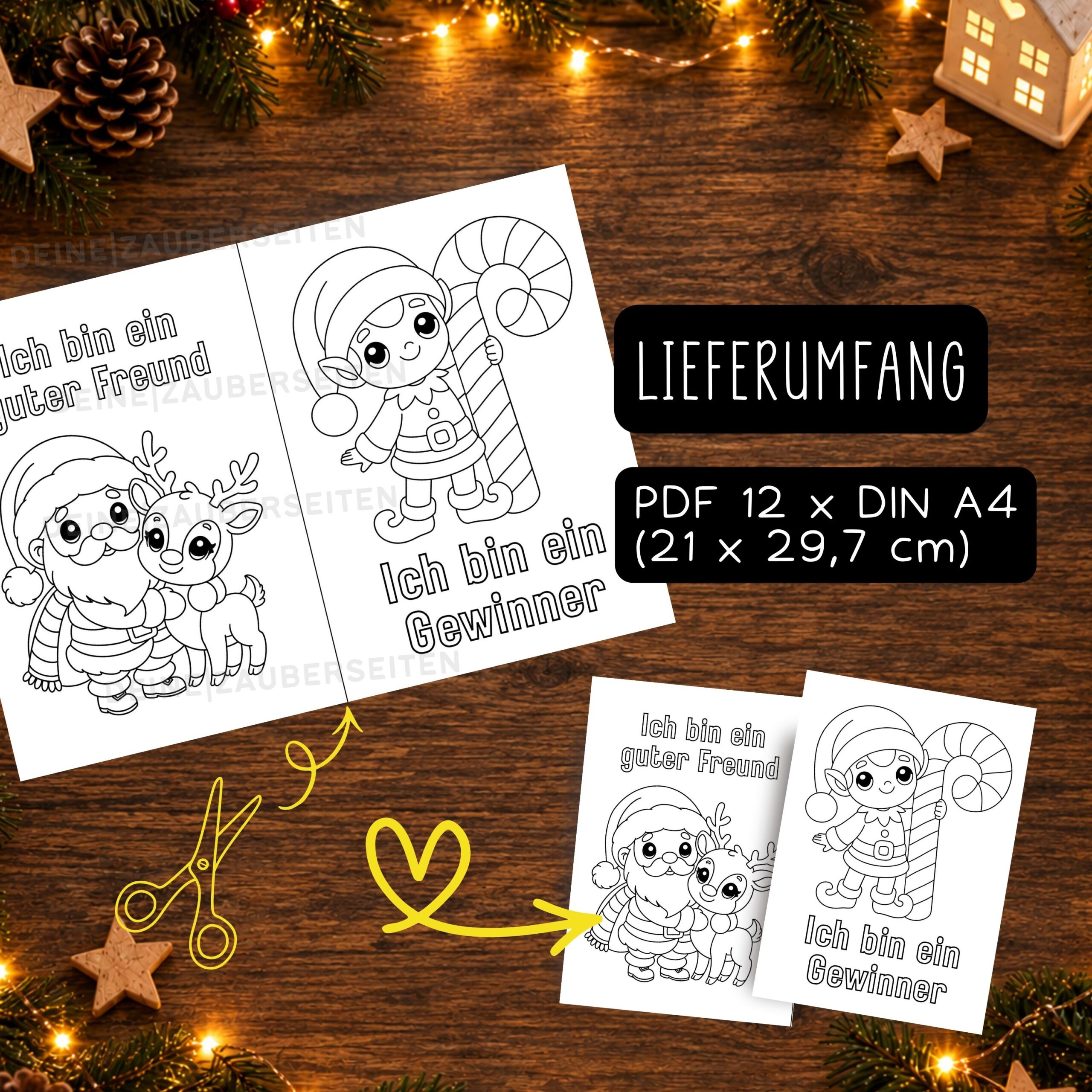 Adventskalender "Affirmationen für Kinder" zum ausmalen – Bild 4