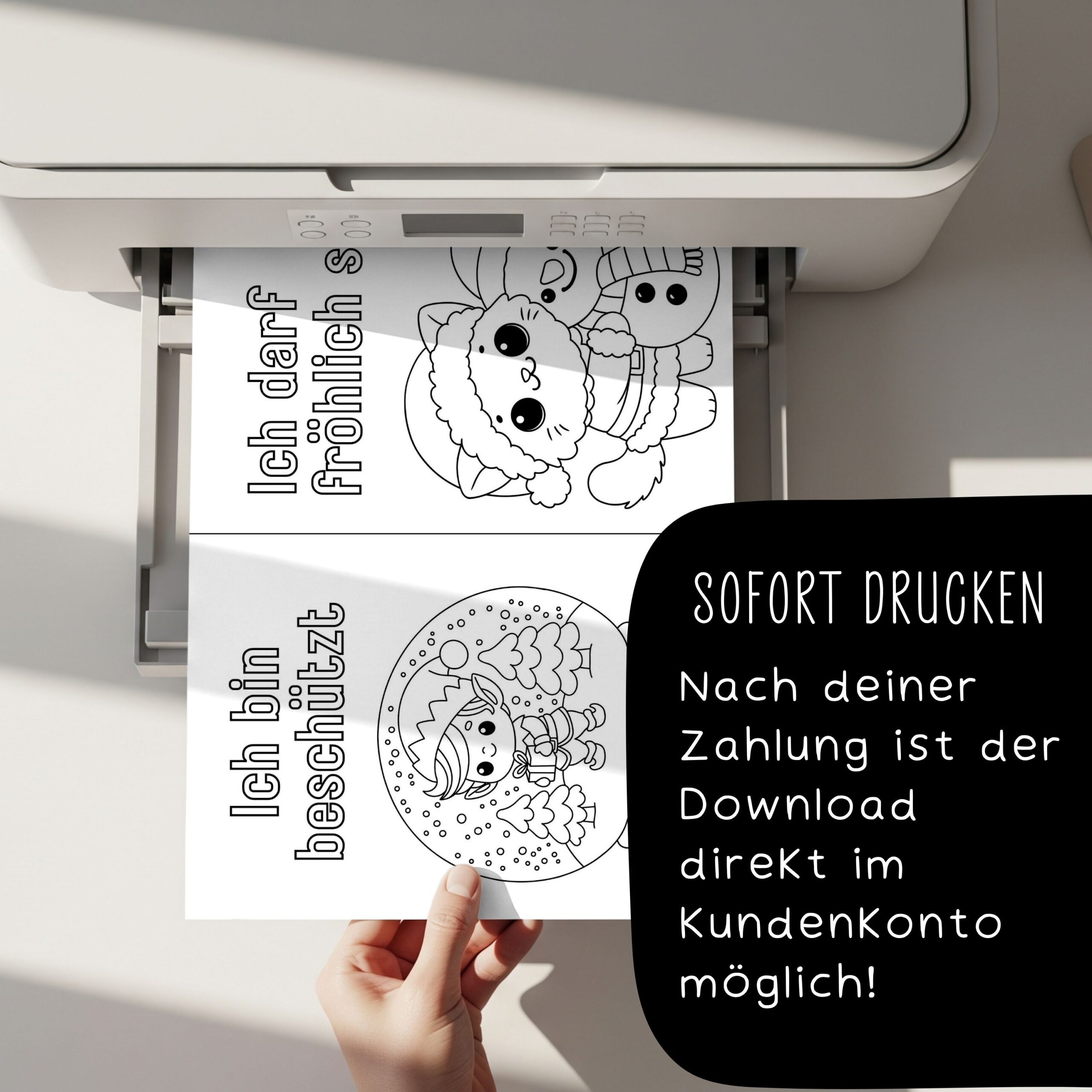 Adventskalender "Affirmationen für Kinder" zum ausmalen – Bild 8