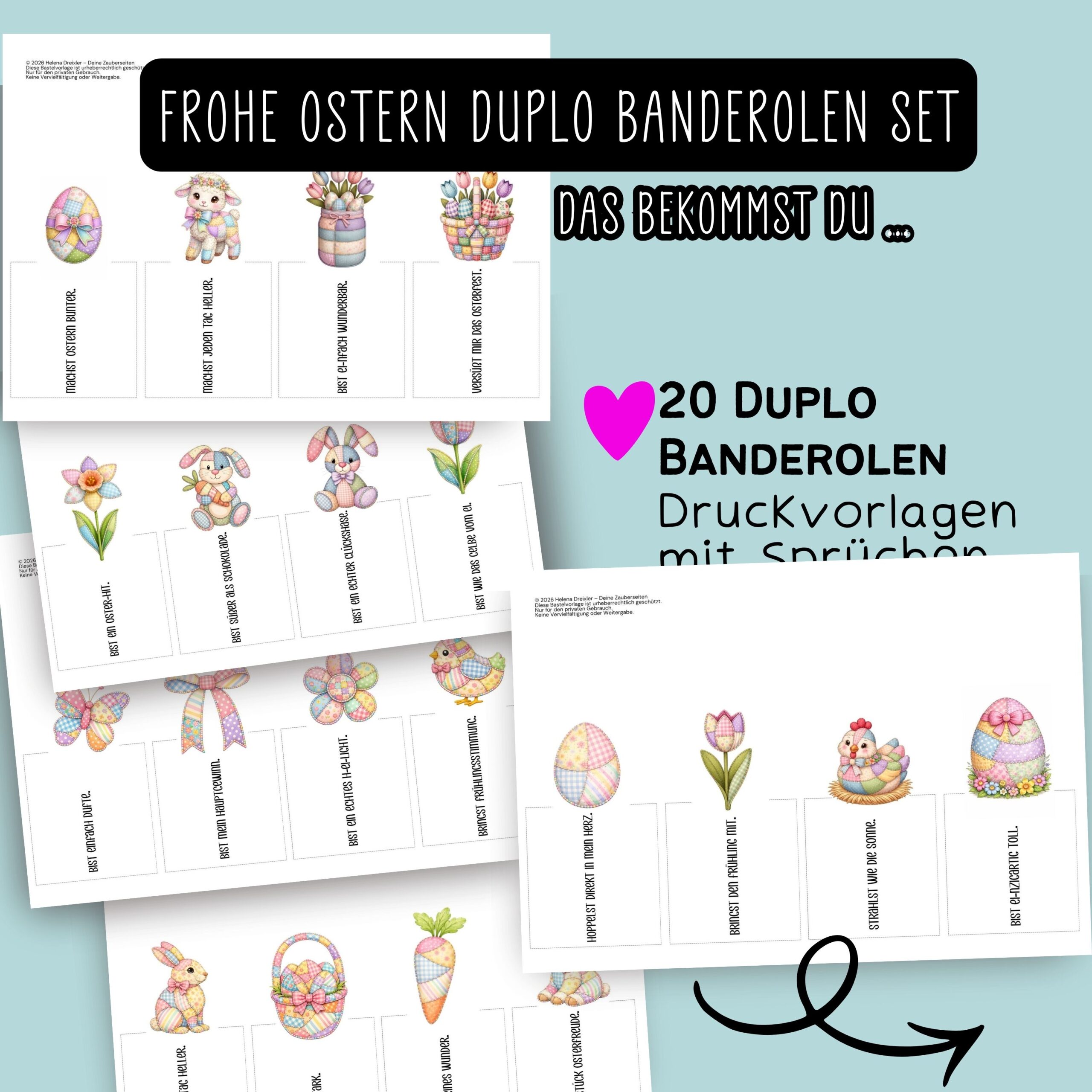 Duplo Banderole & Etiketten "Ostergrüße" – Bild 4