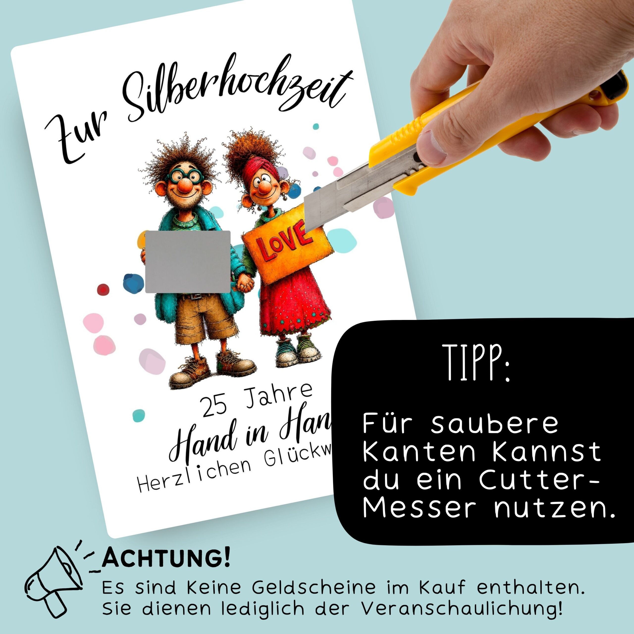 Geldgeschenk zur Silberhochzeit zum Ausdrucken – Bild 4
