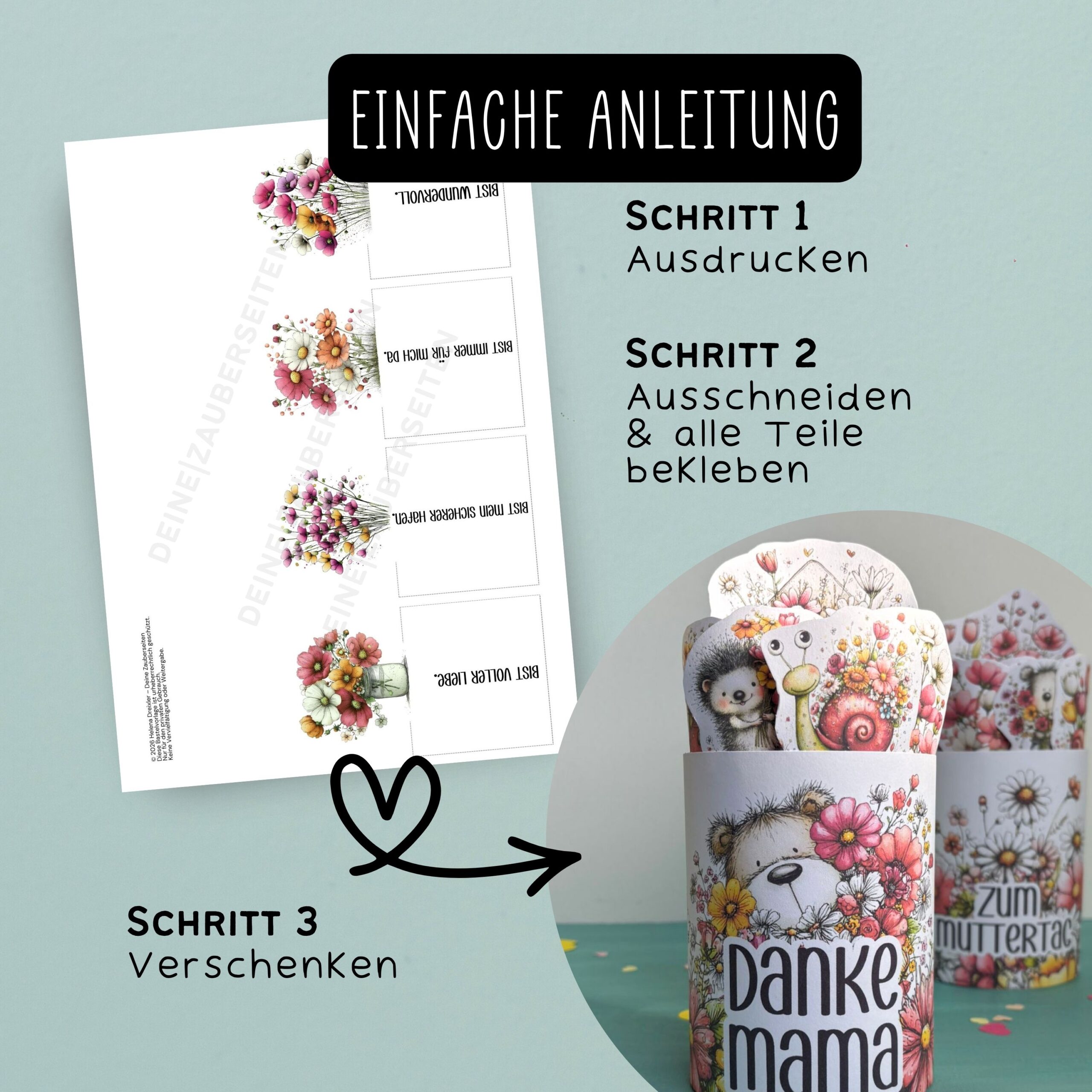 Duplo Banderole & Etiketten "Danke Mama" – Bild 7