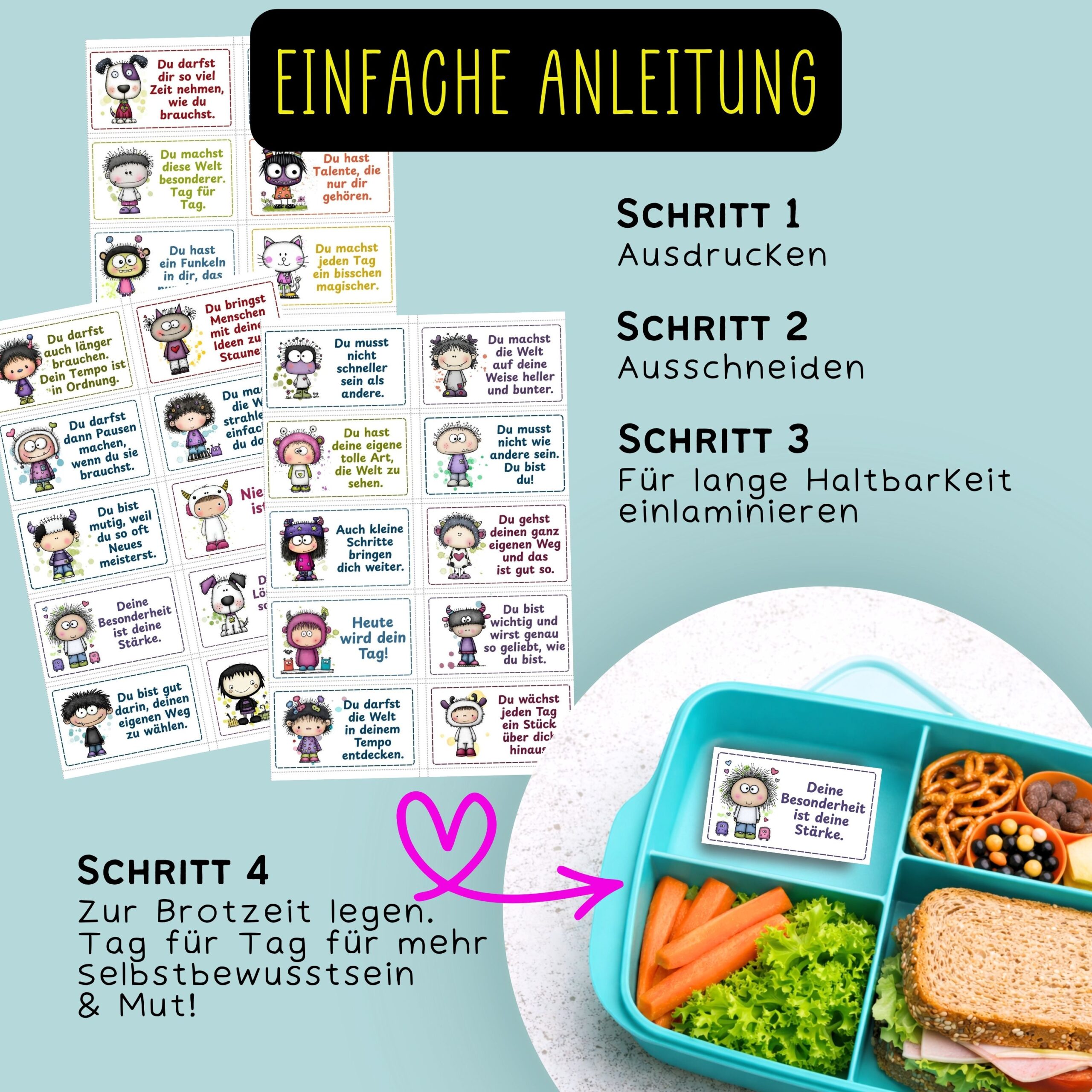 Brotdosen Nachrichten für besondere & starke Kinder – Bild 4
