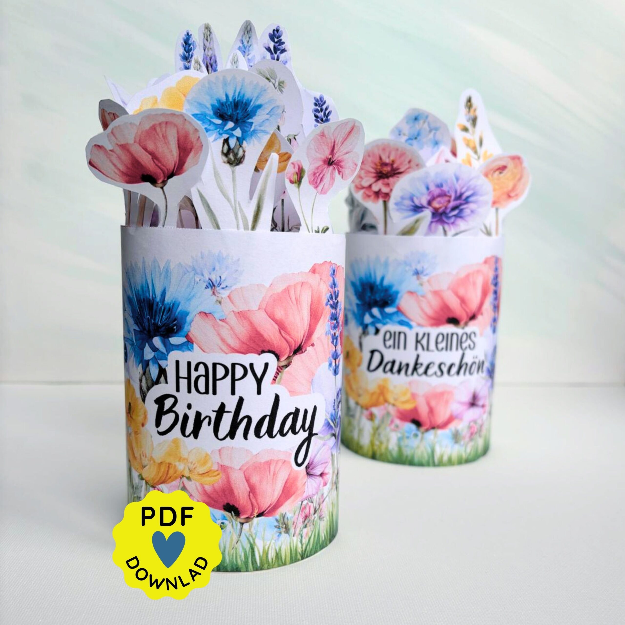 Duplo Banderole & Etiketten "Blumenstrauß"
