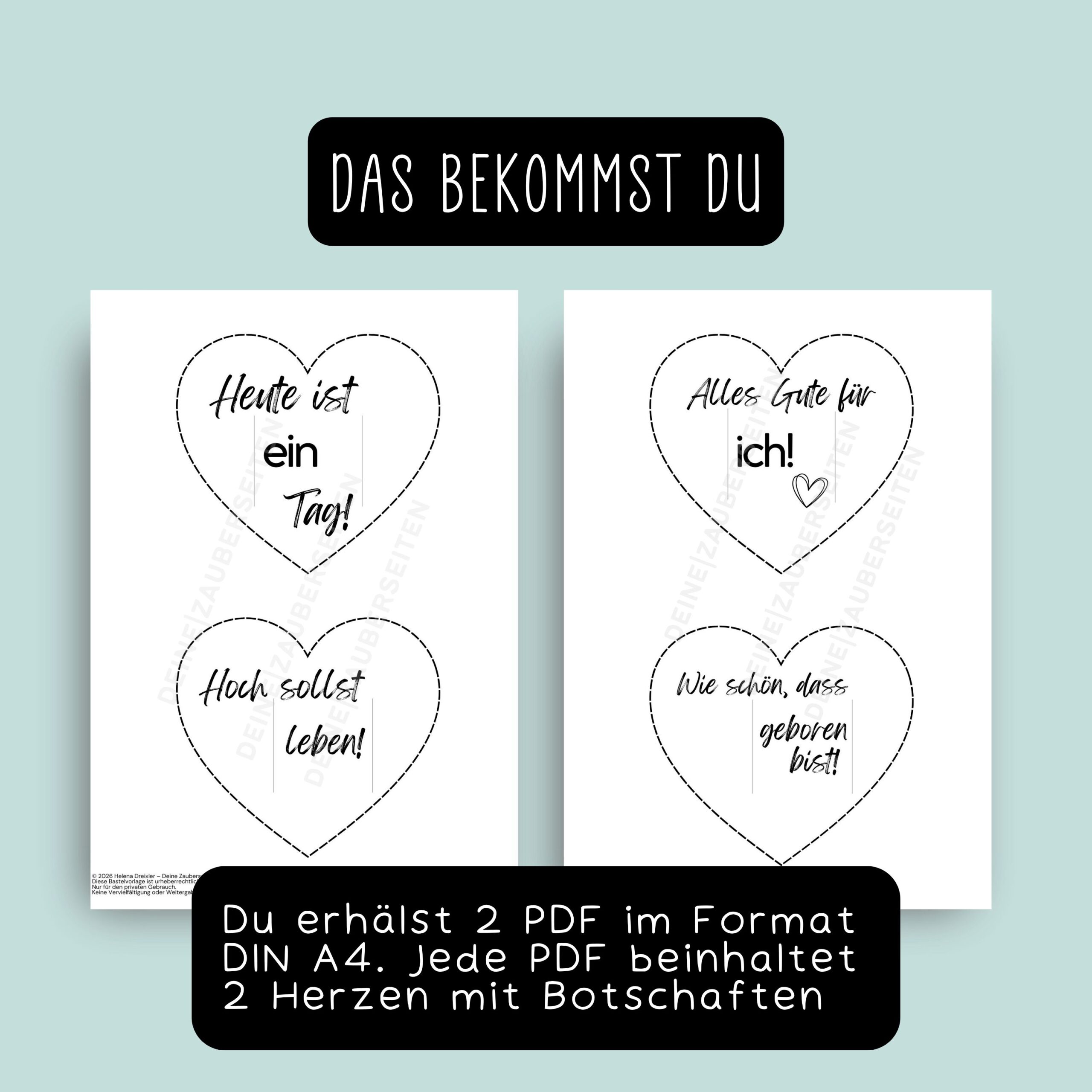 Duplo Banderolen "4 Herzen Geburtstag" – Bild 5
